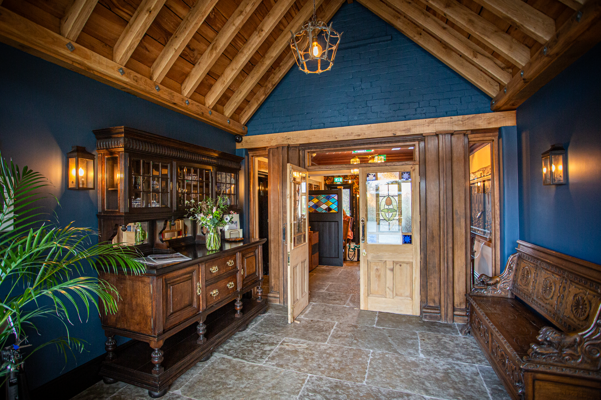 The entrance foyer at The White Lion at Hankelow