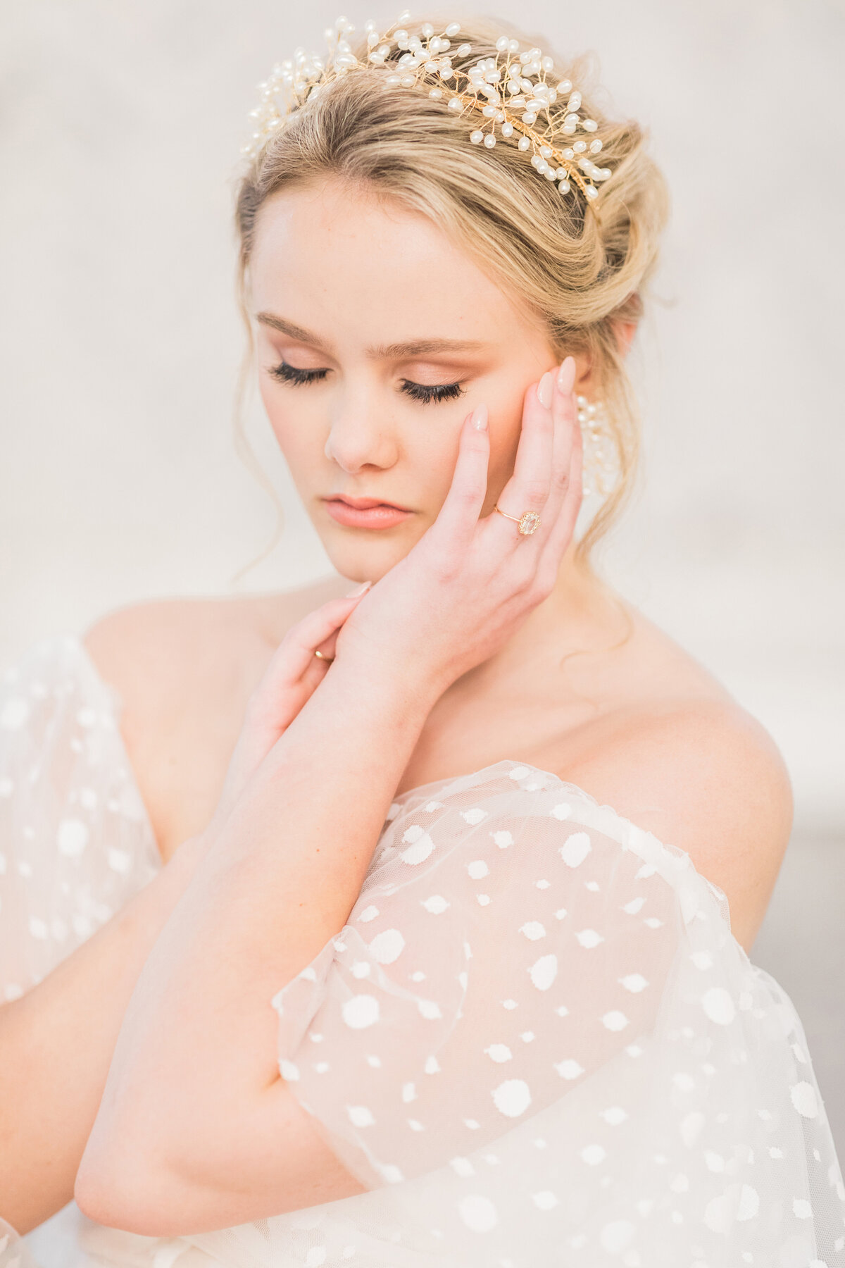 Bridal portrait at The Peach Orchard