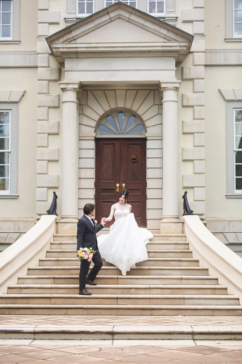 luxury-bride-groom-stone-manor-house-steps