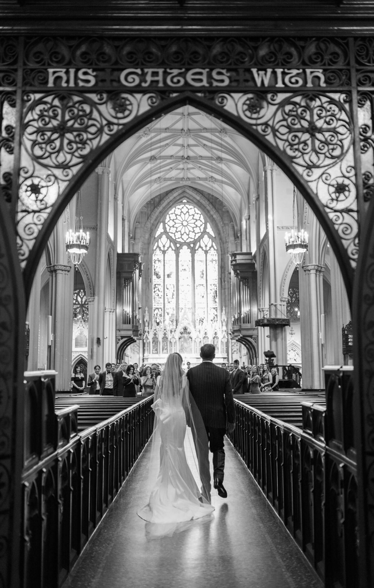 Wedding ceremony at Manhattan’s Grace Church