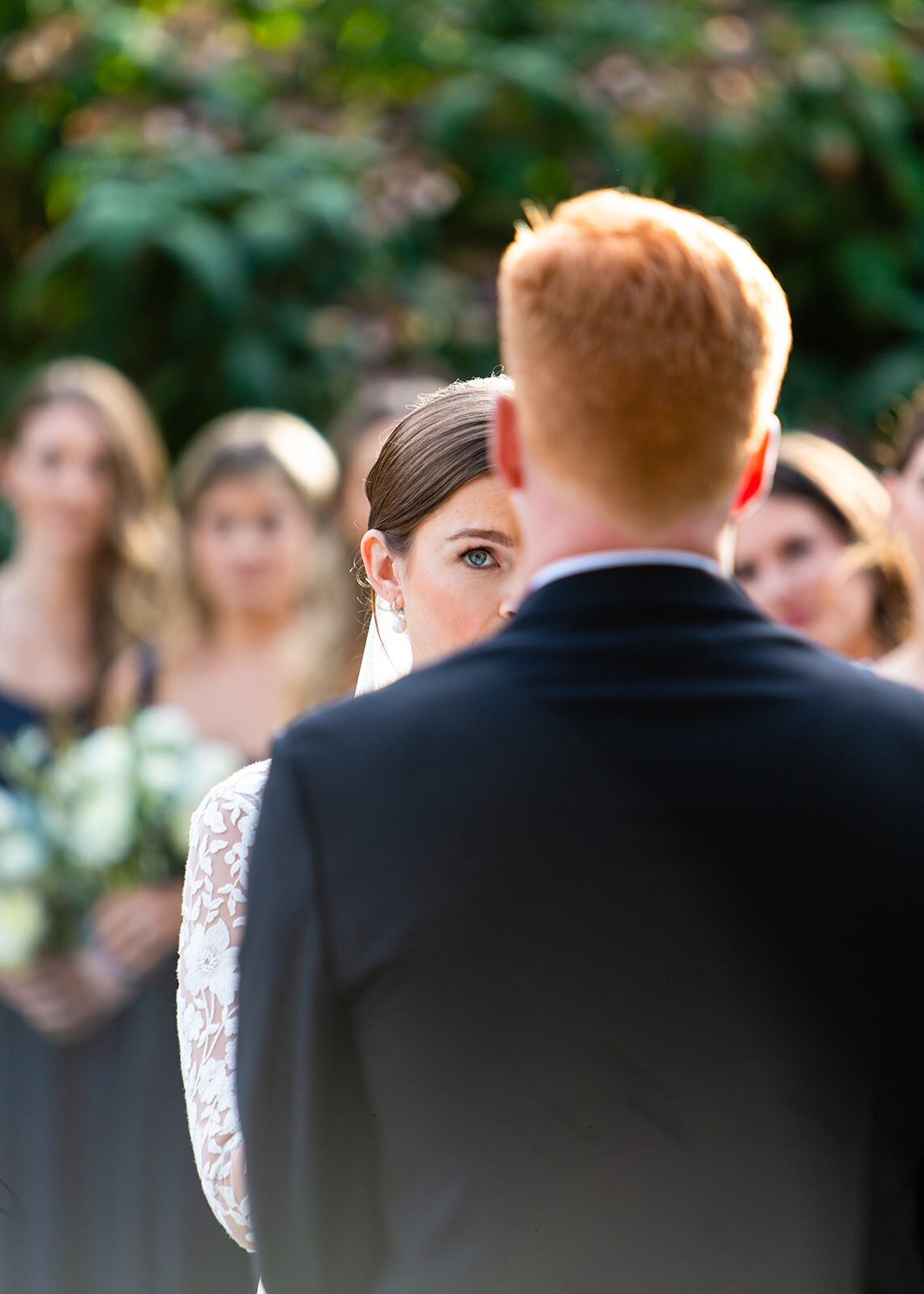 Bride during ceremony at Roche Harbor Resort San Juan Island