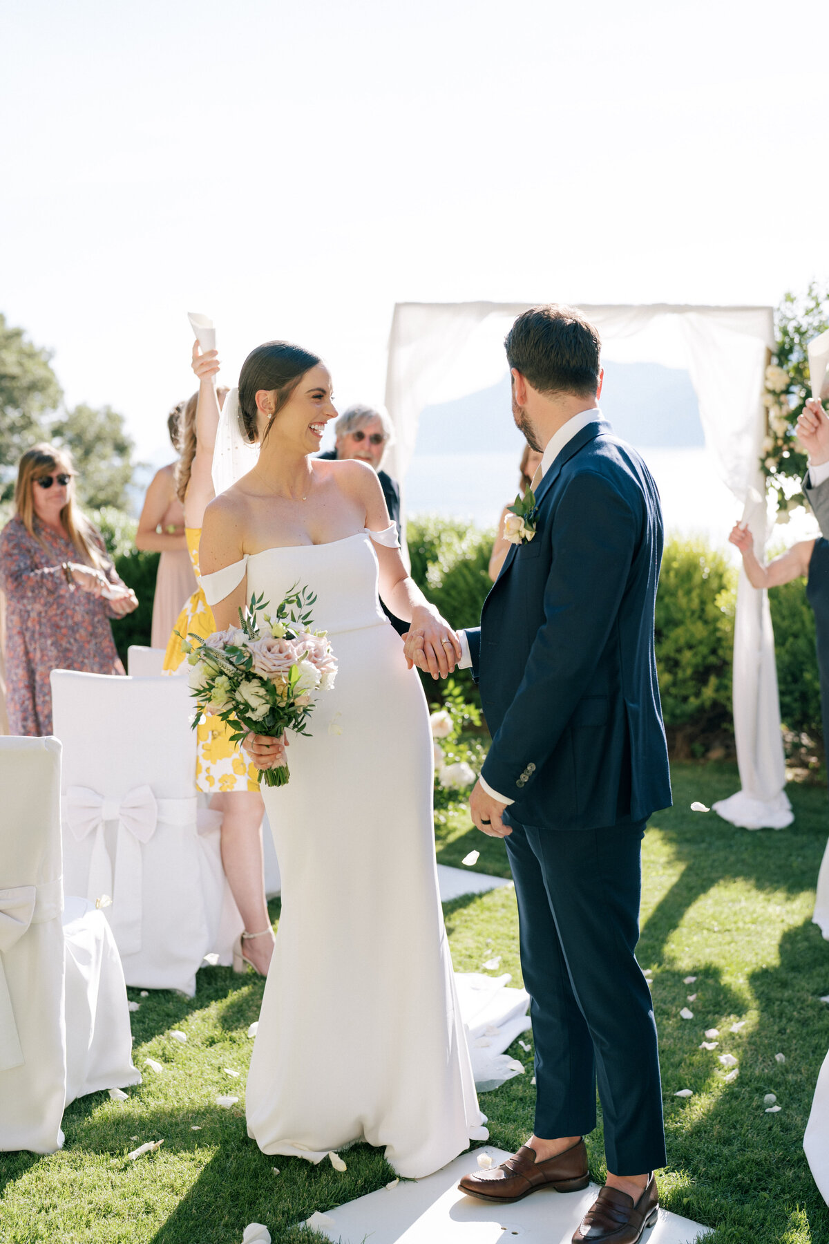 Ceremony exit at Positano wedding