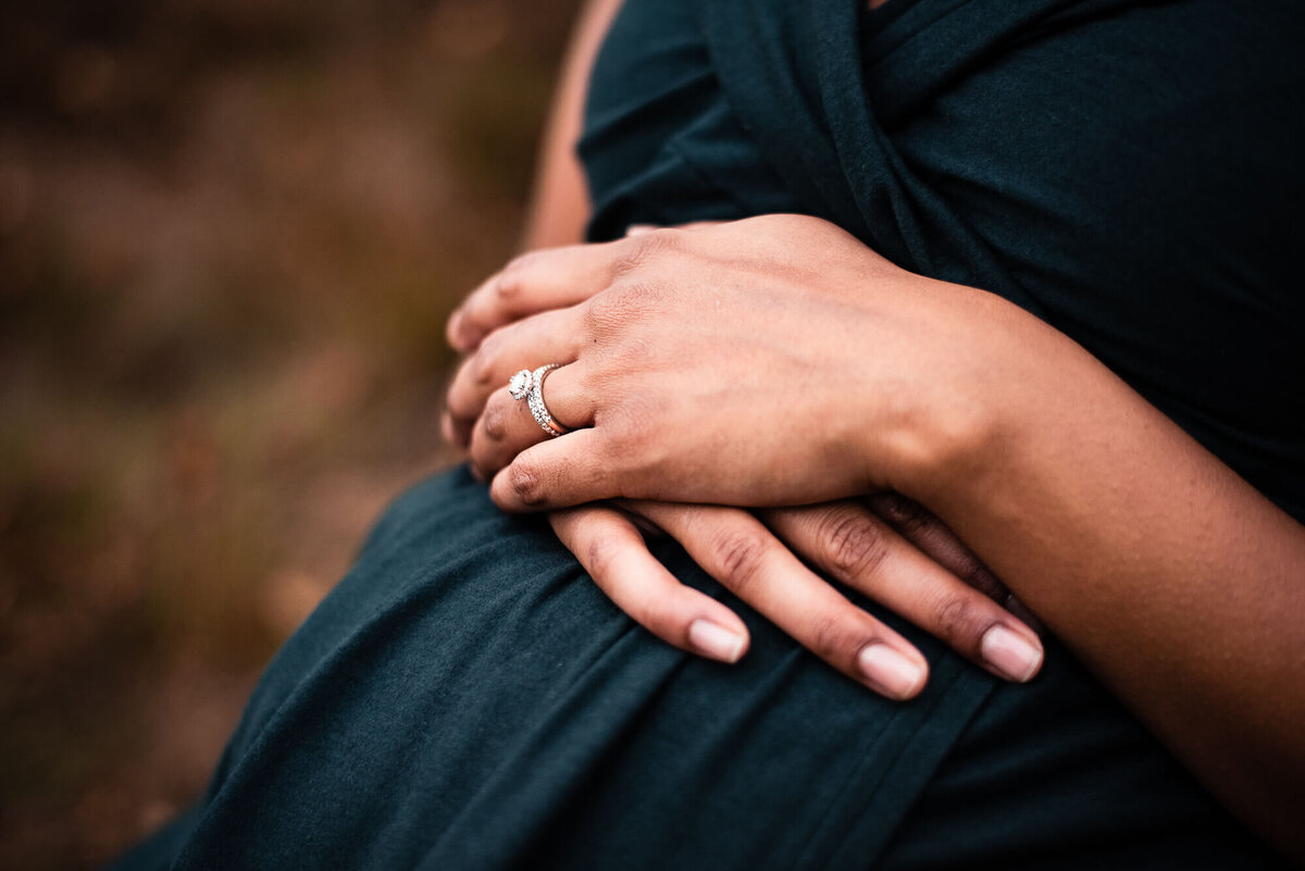 Closeup of baby bump for Toronto Maternity Photography