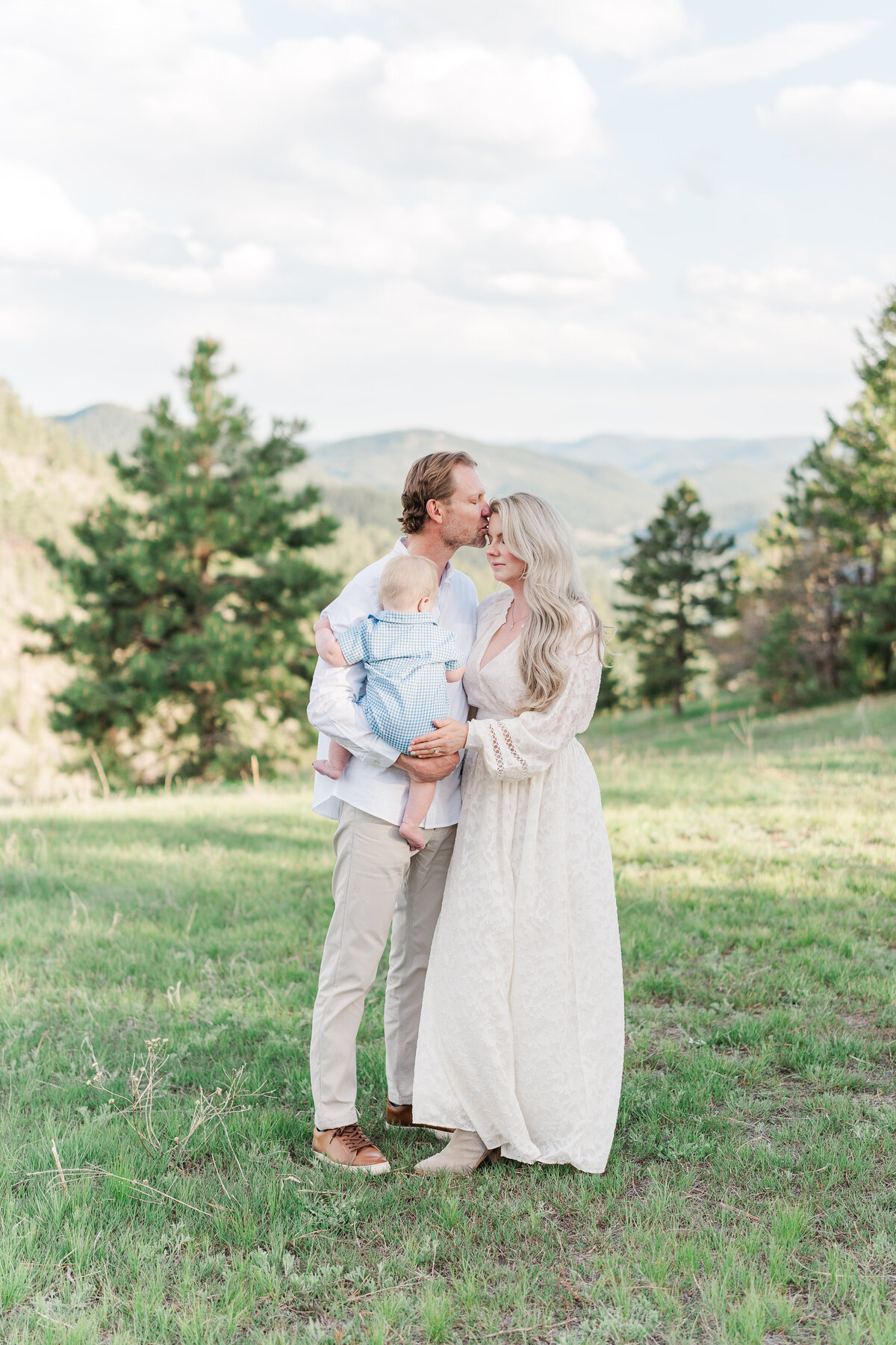 Mountain Family Session Mount Falcon Colorado Spring One Year Milestone Boy Light and Airy Elena Spraguer Photography 0050