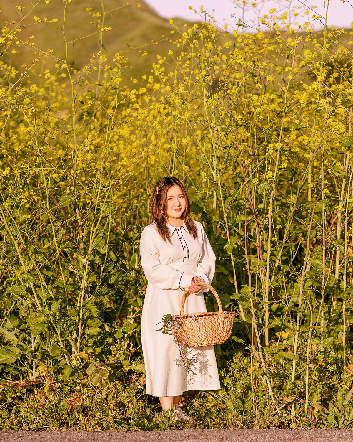 Yellow Flowers Basket Ashley (10)