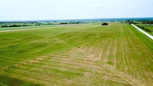 Panoramic landscape view of undeveloped land for sale in Cooke County, Texas