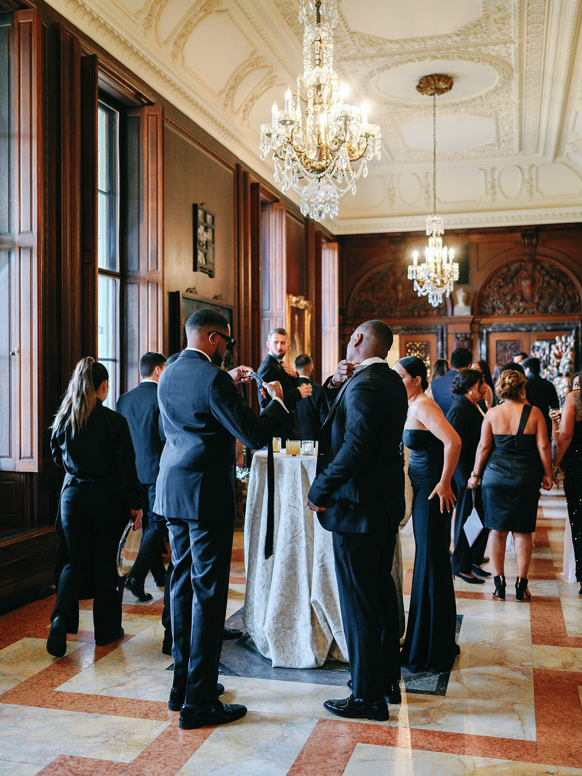 Cocktail hour at Larz Anderson House