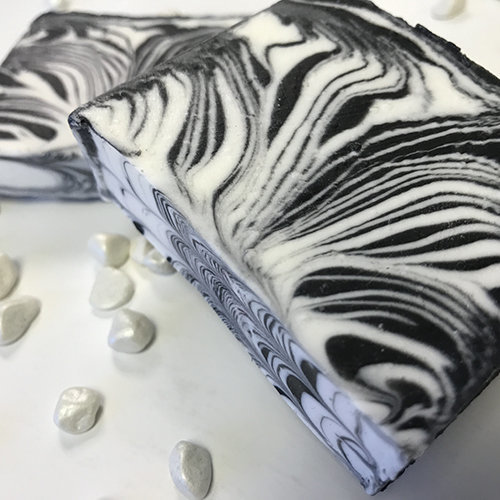 zebra swirl soap