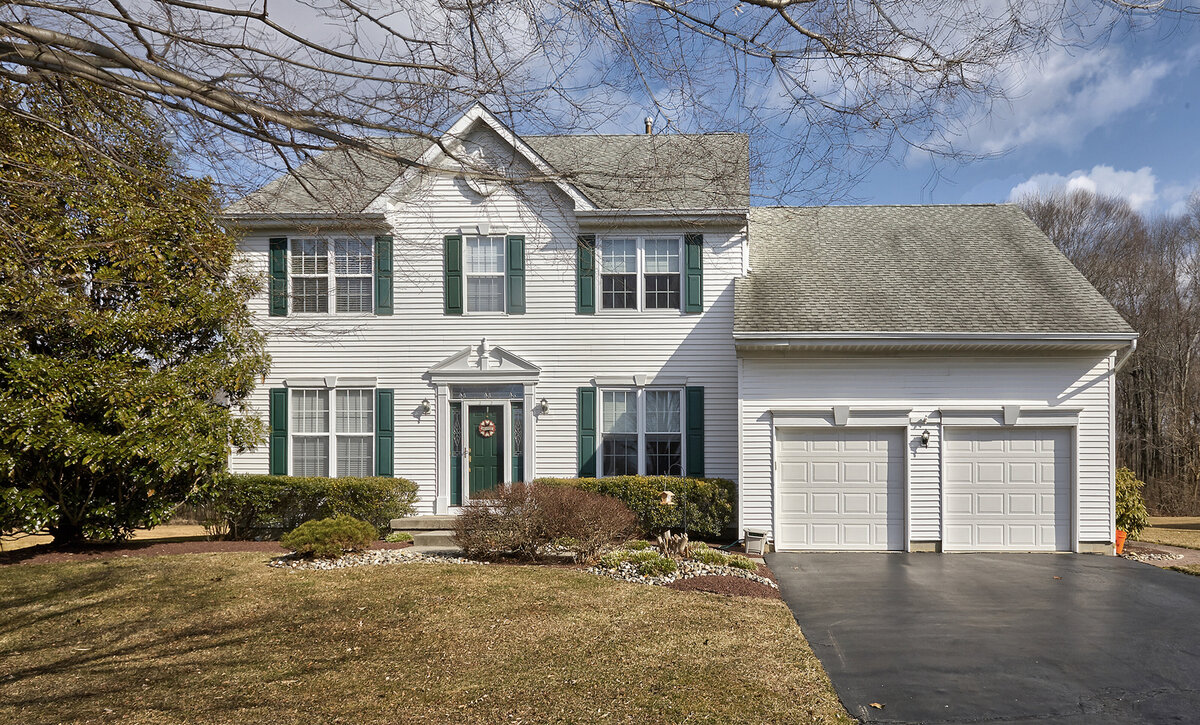White Center Stair Colonial with Green Shutters in Robbinsville, NJ