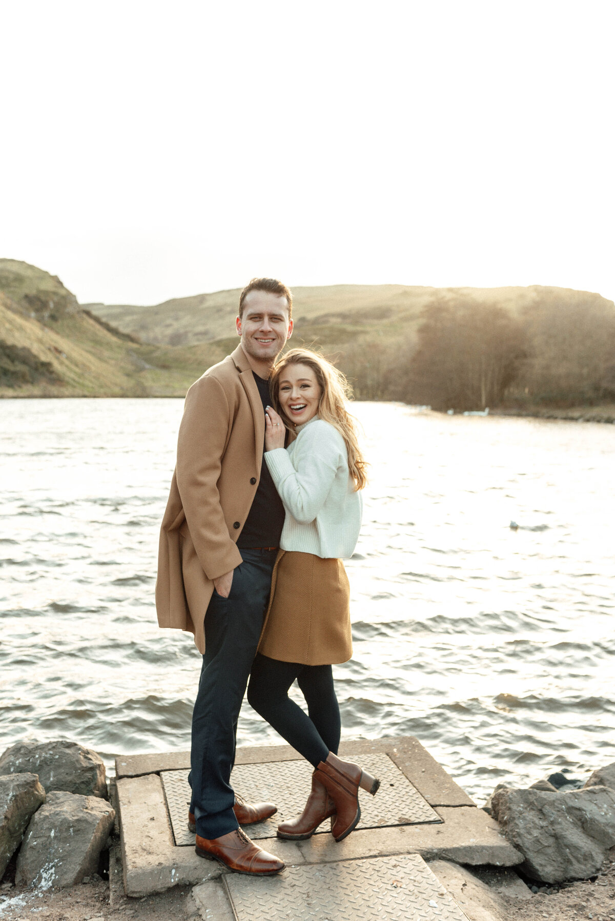 Engagement shoot at Arthurs seat edinburgh wedding photographer Jill Cherry Porter