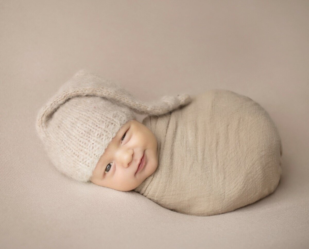 New born baby in blanket