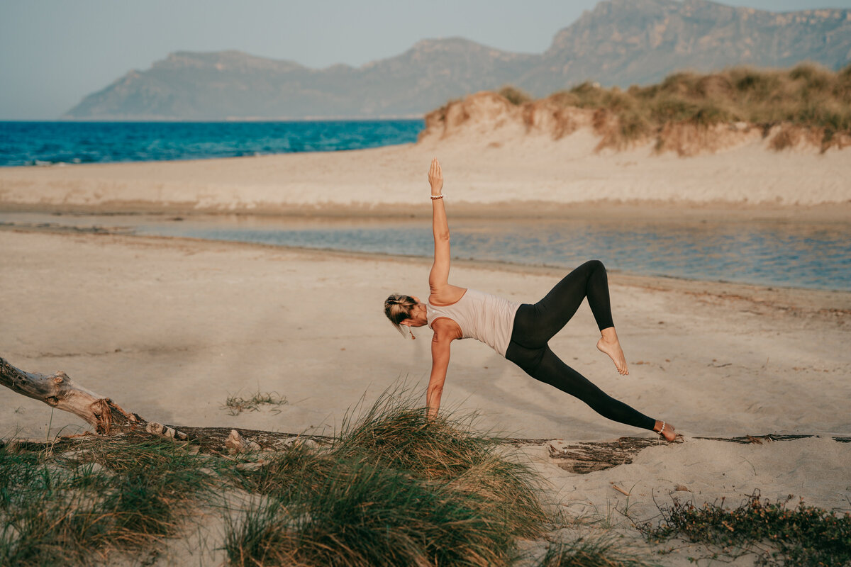 Sylke in Utthita Vasisthasana / Seitliegestütz