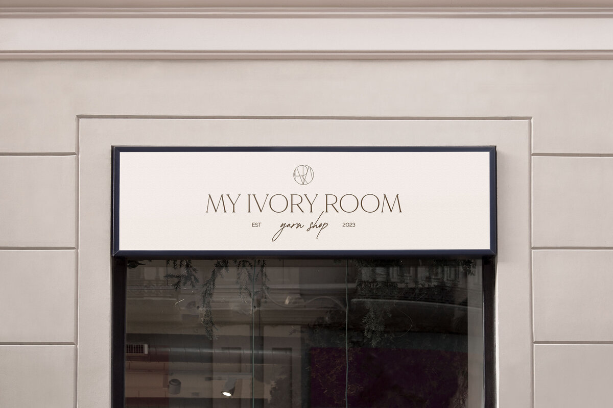 Outside of shop with My Ivory Room logo
