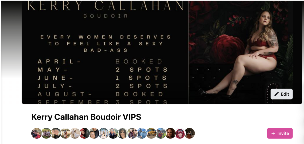 Facebook cover photo for boston boudoir photographer kerry callahan boudoir