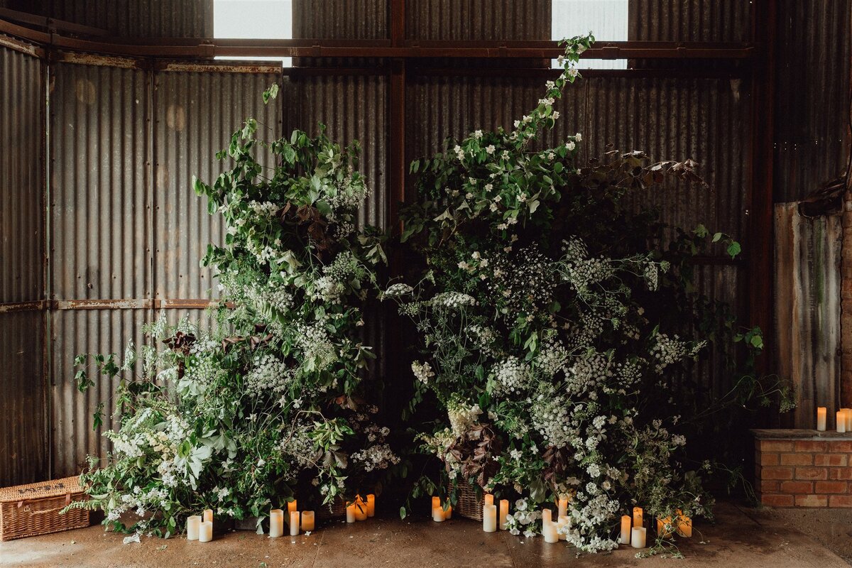 Floral archway for civil ceremony 