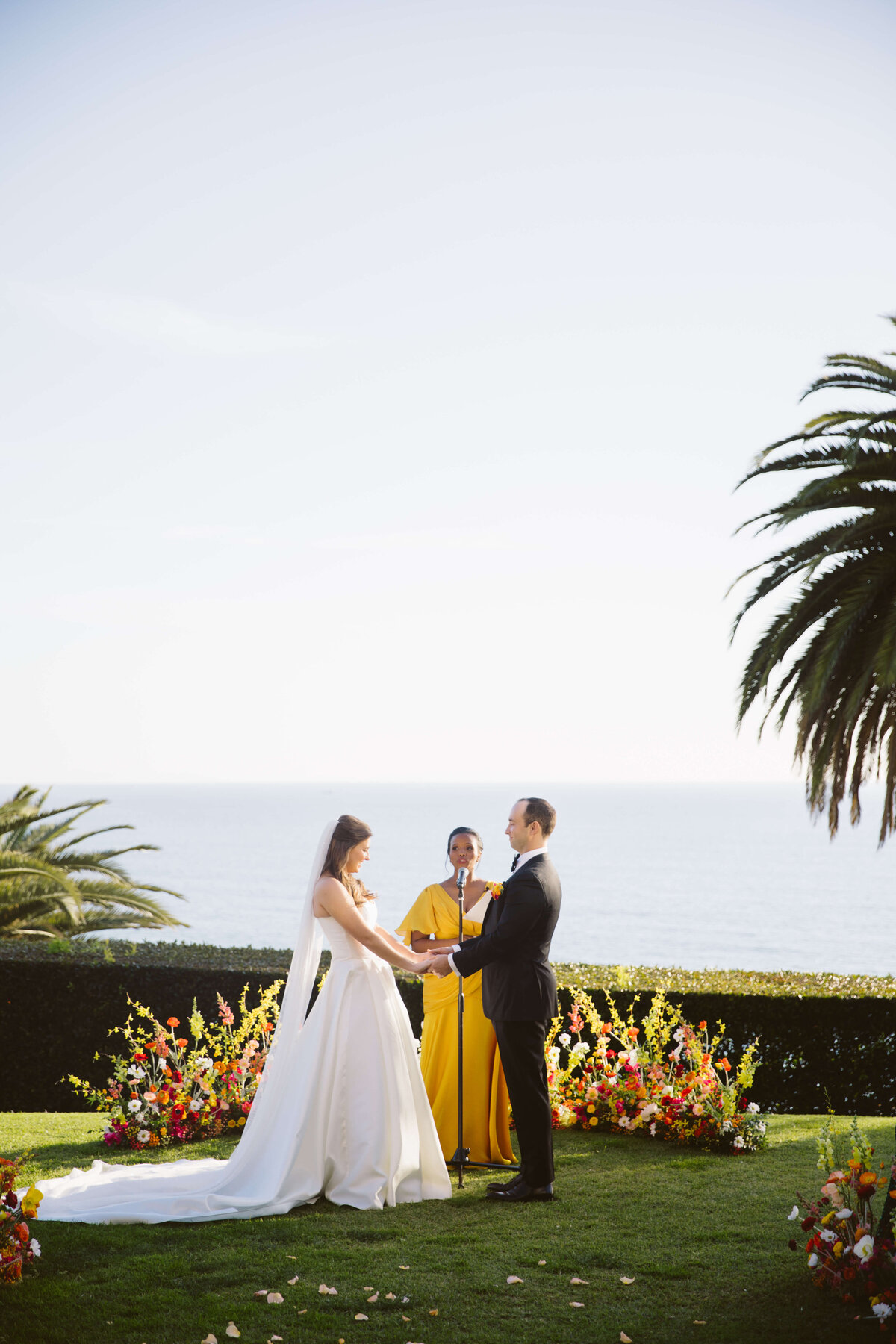 Santa Monica wedding ceremony at Bel Air Bay Club