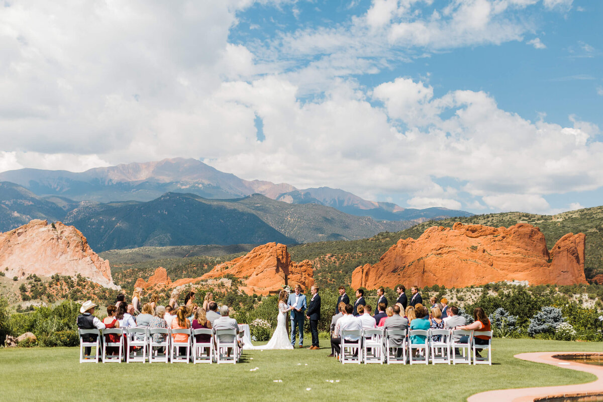 Wedding ceremony at Garden of the Gods by Opal & Onyx Photography