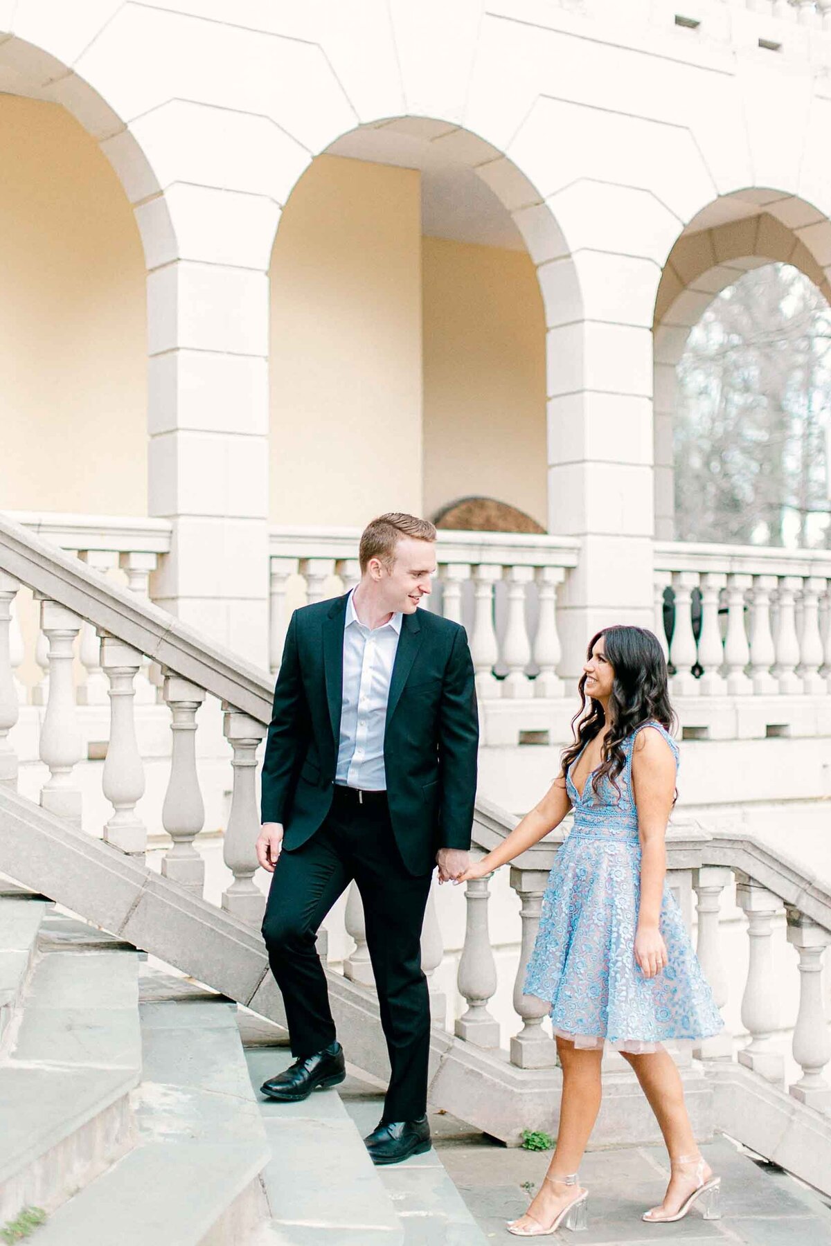 -Airlie Center in Warrenton, VA Engagement Session Stairs Photography-52