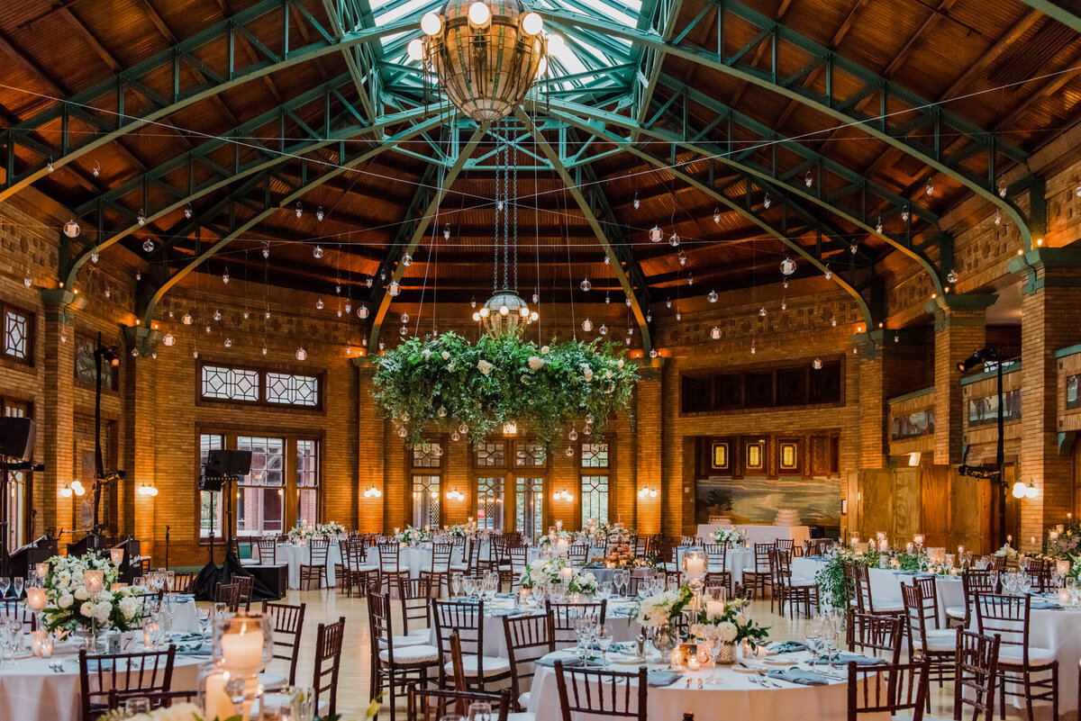 A beautiful wedding reception at Cafe Brauer in Lincoln Park