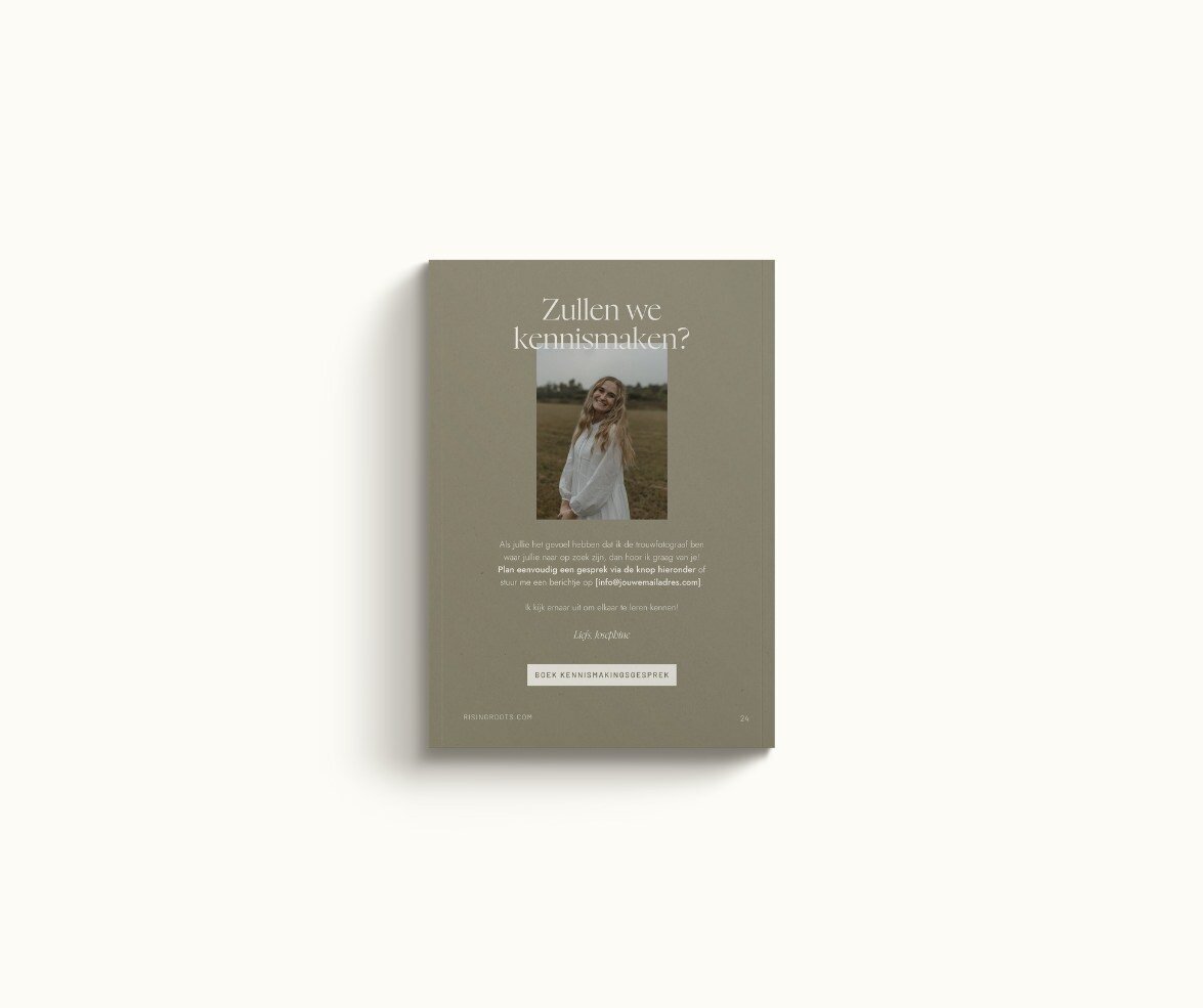 Brochure template voor fotografen Rising Roots 15