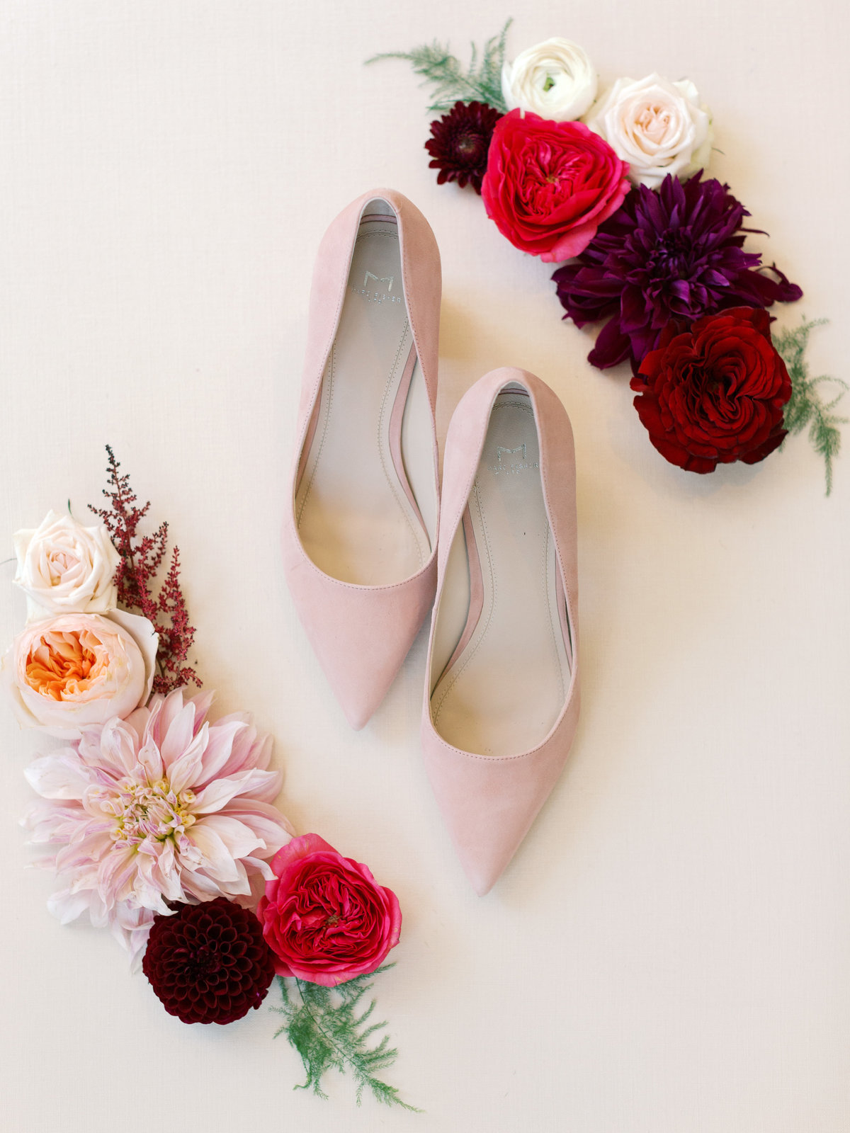 Bridal  flowers for detailed photography with bridal shoes