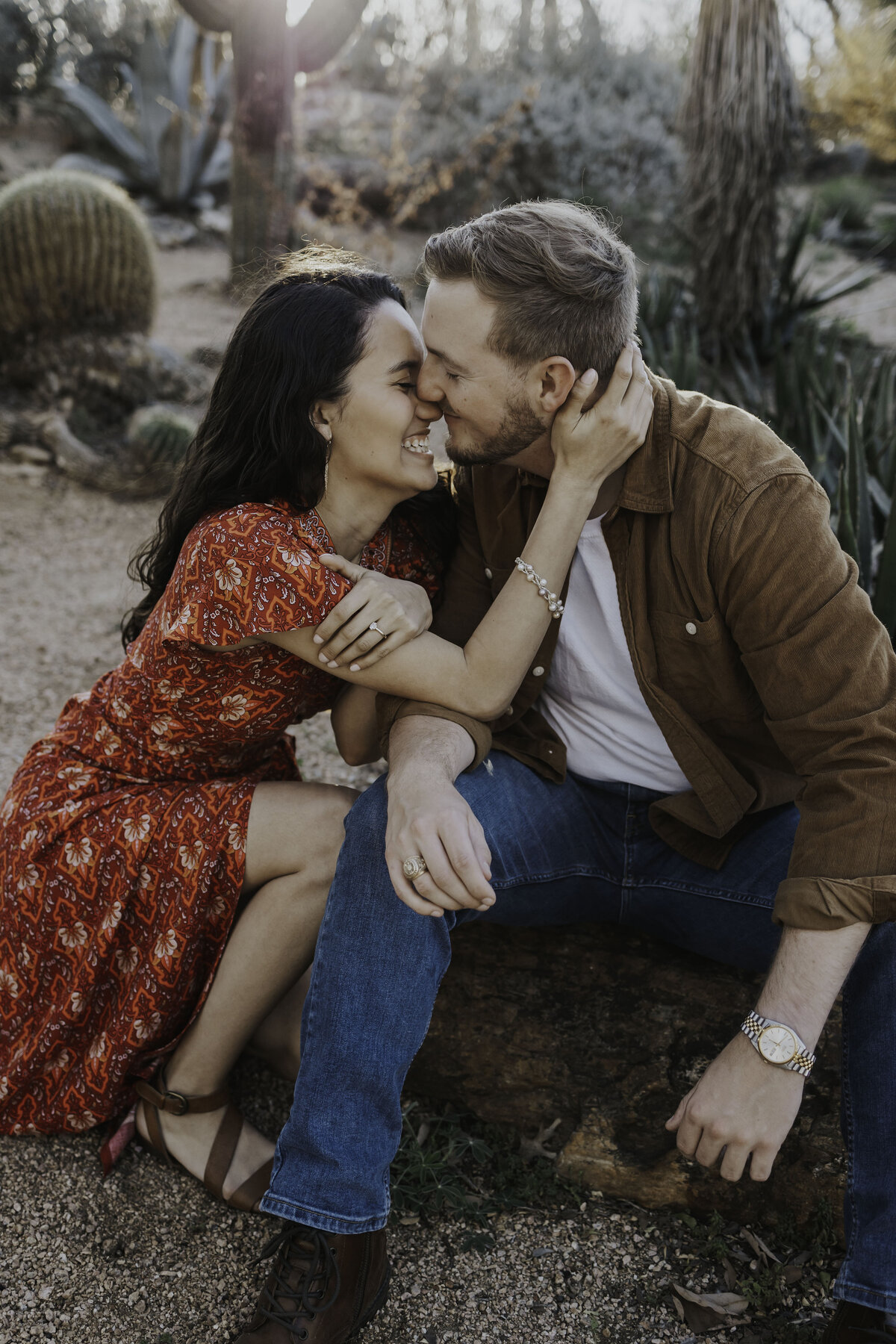 couples smiling at each other