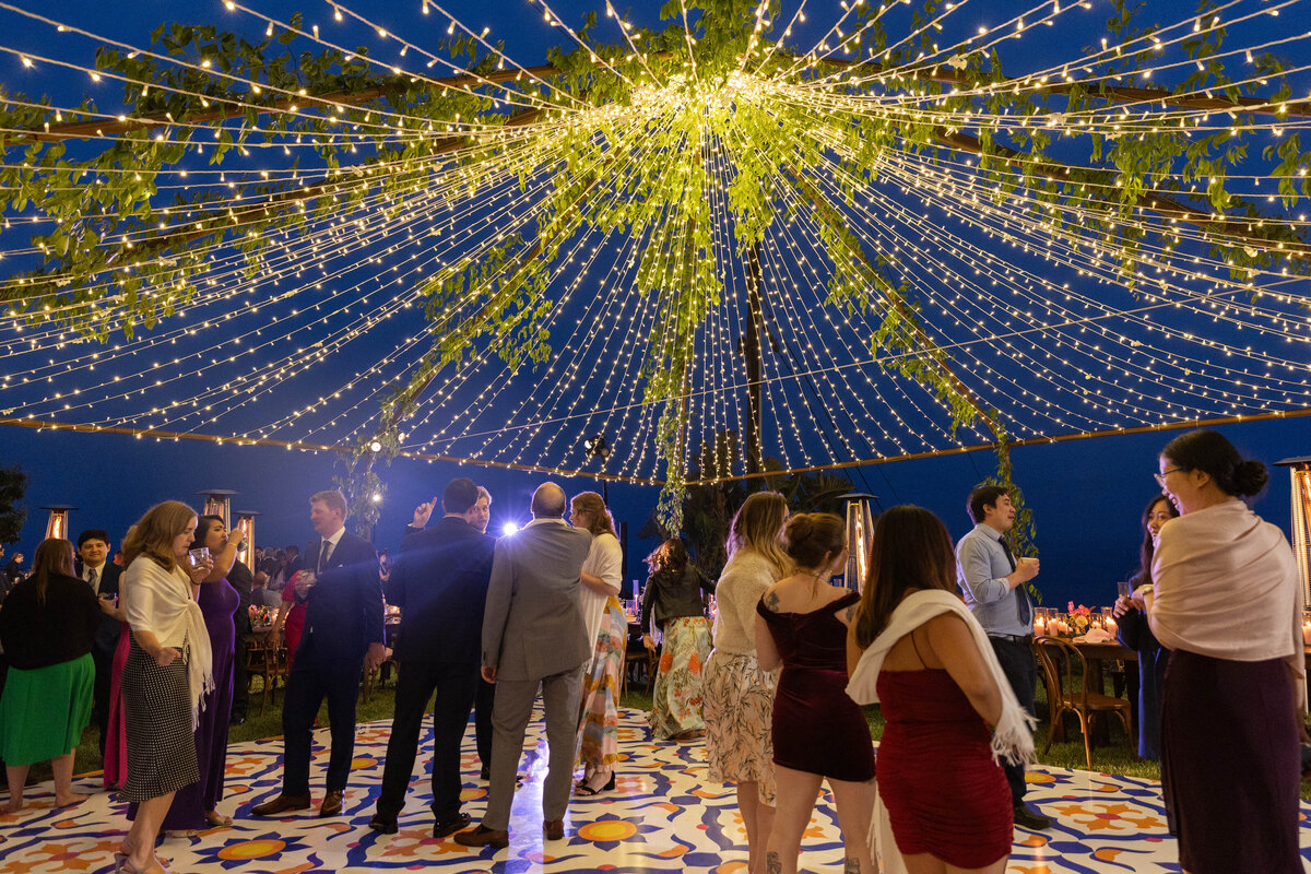 night wedding at Seaview Estate in Malibu