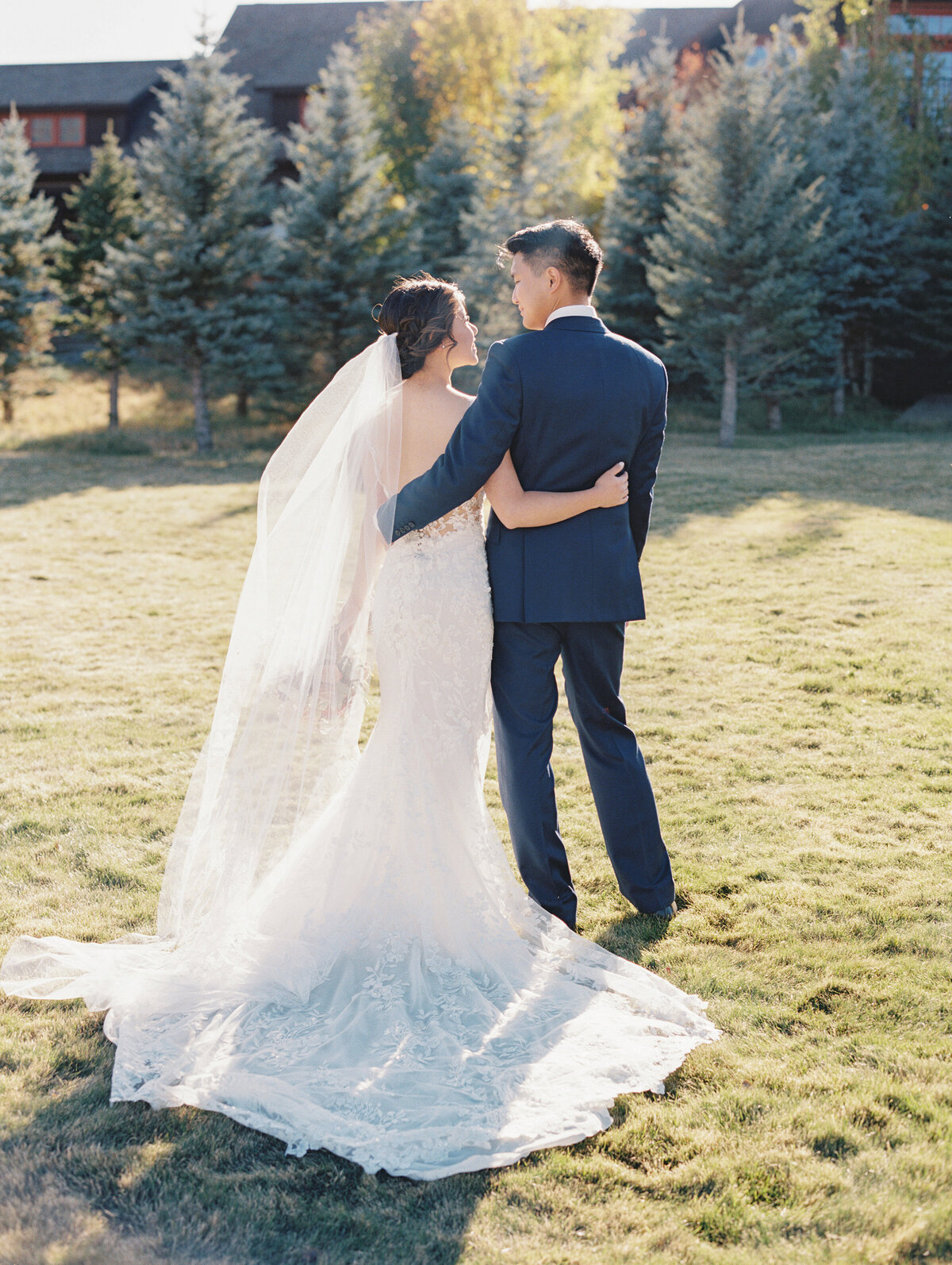 Asian Couple Devils Thumb Ranch Wedding