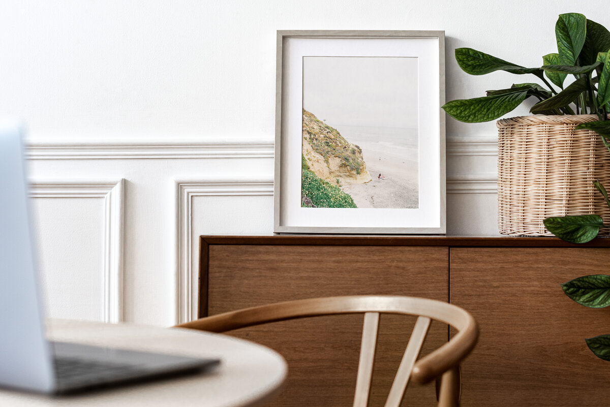 Travel photography print shop framed Malibu California print