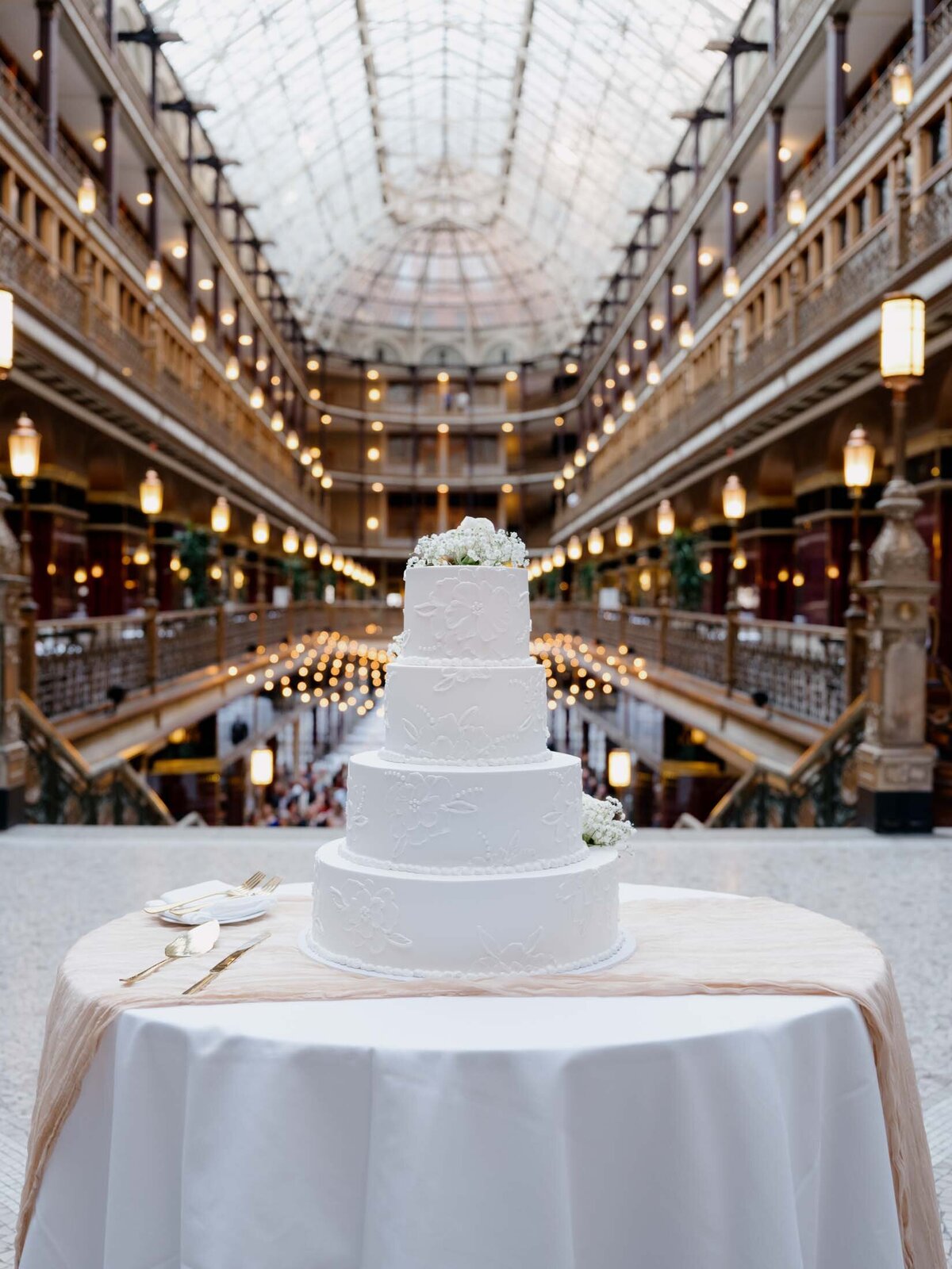 Wedding cake at The Arcade Cleveland