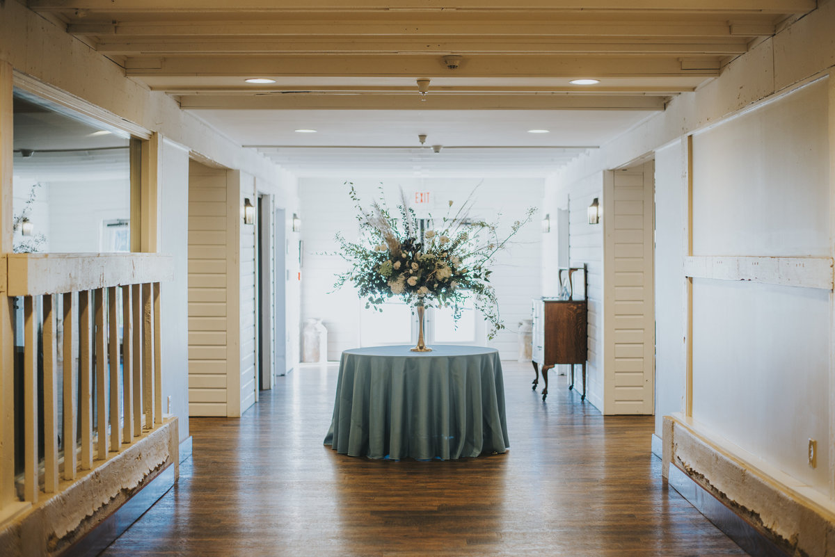 wedding venue floral arrangement