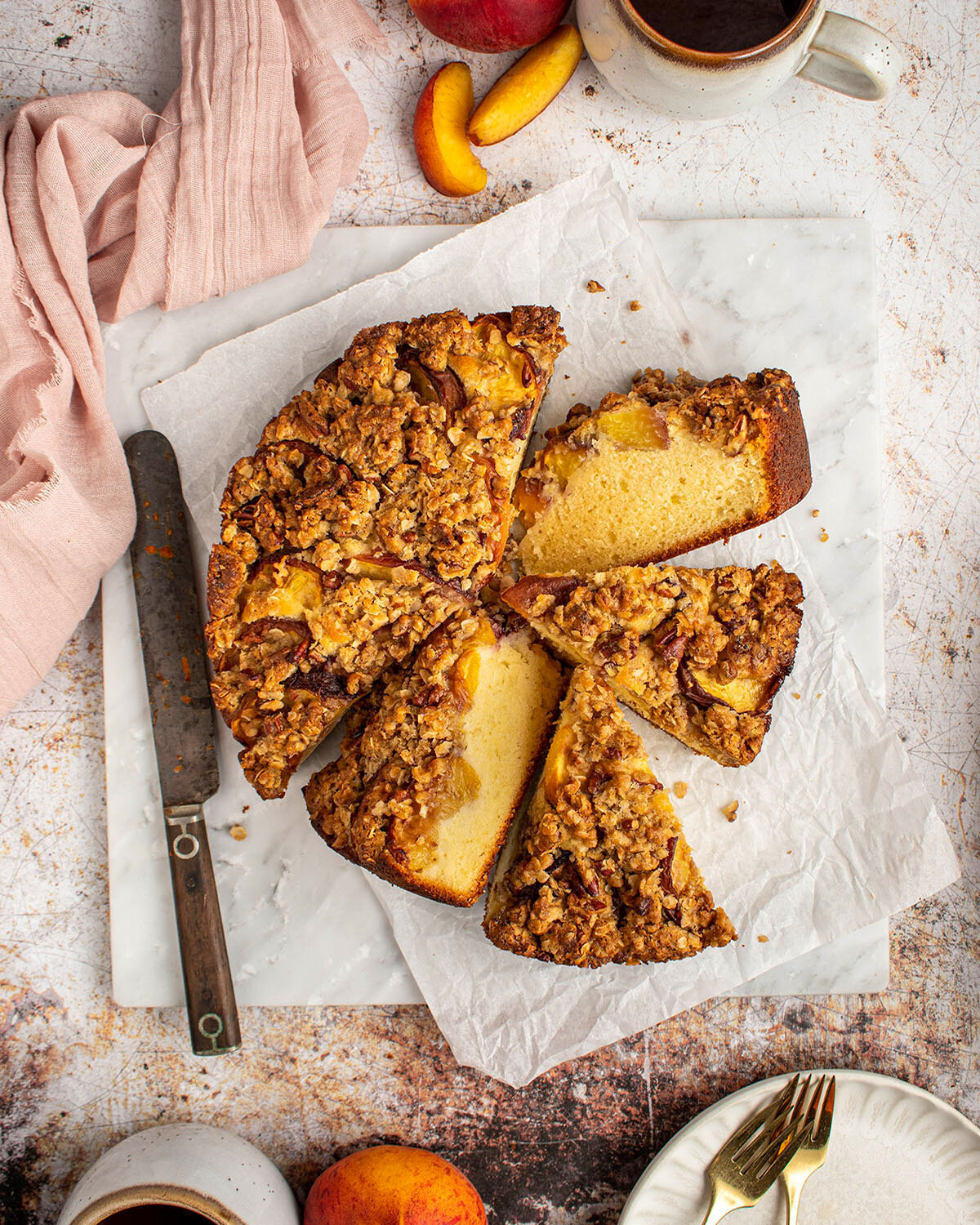 peach crumble cake for lifeway kefir