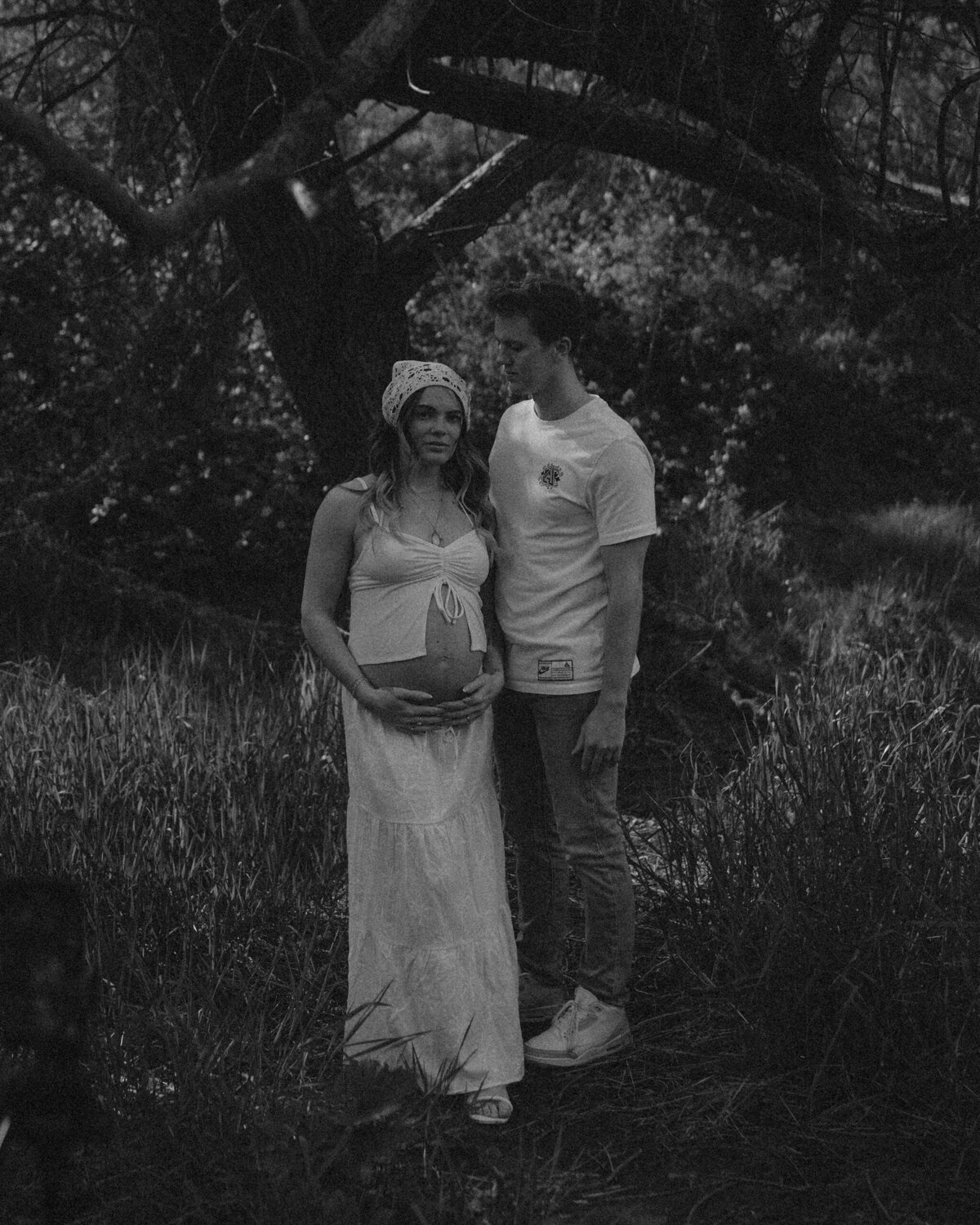 Spokane maternity session with partner included, captured in a candid, heartfelt way.