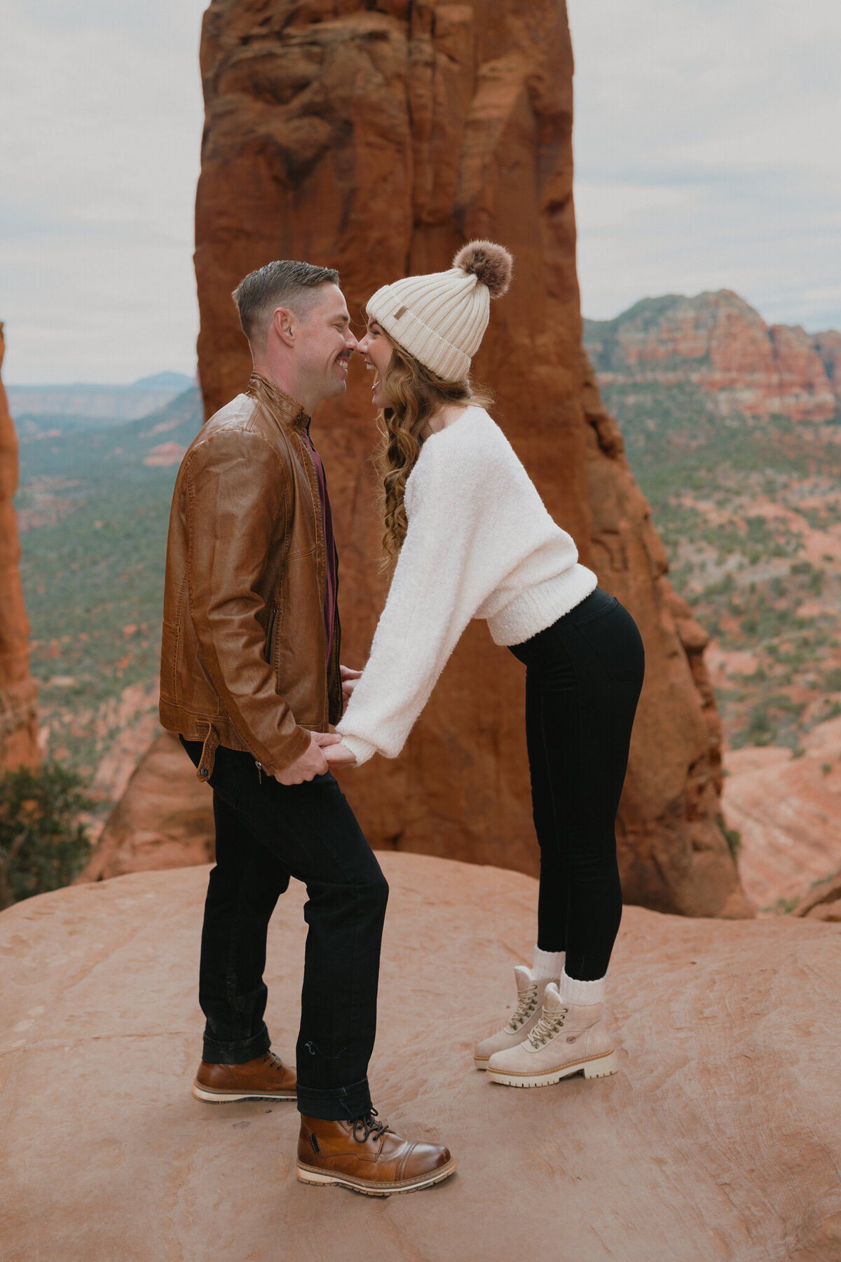 Sarah Folkers Photo Sedona Cathedral Rock Elopement Engagement-13