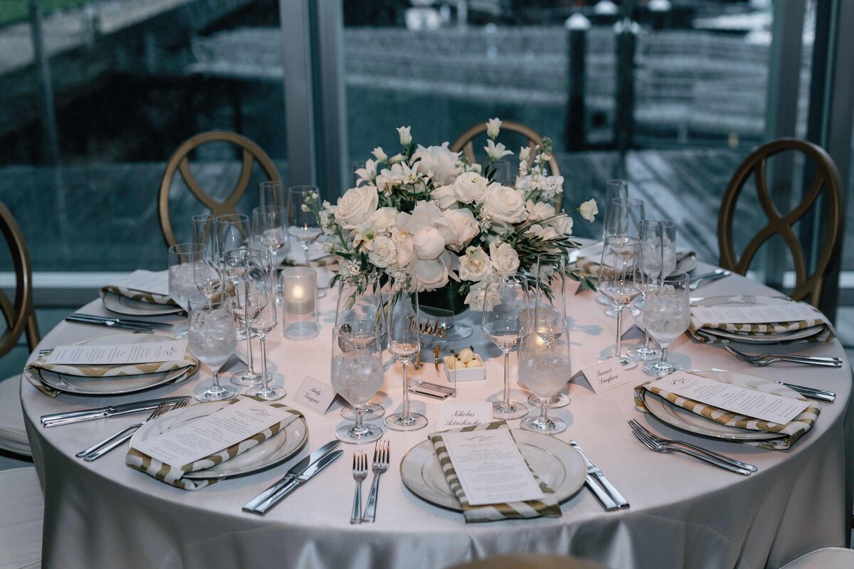 Institute of Contemporary Art Wedding Reception Table