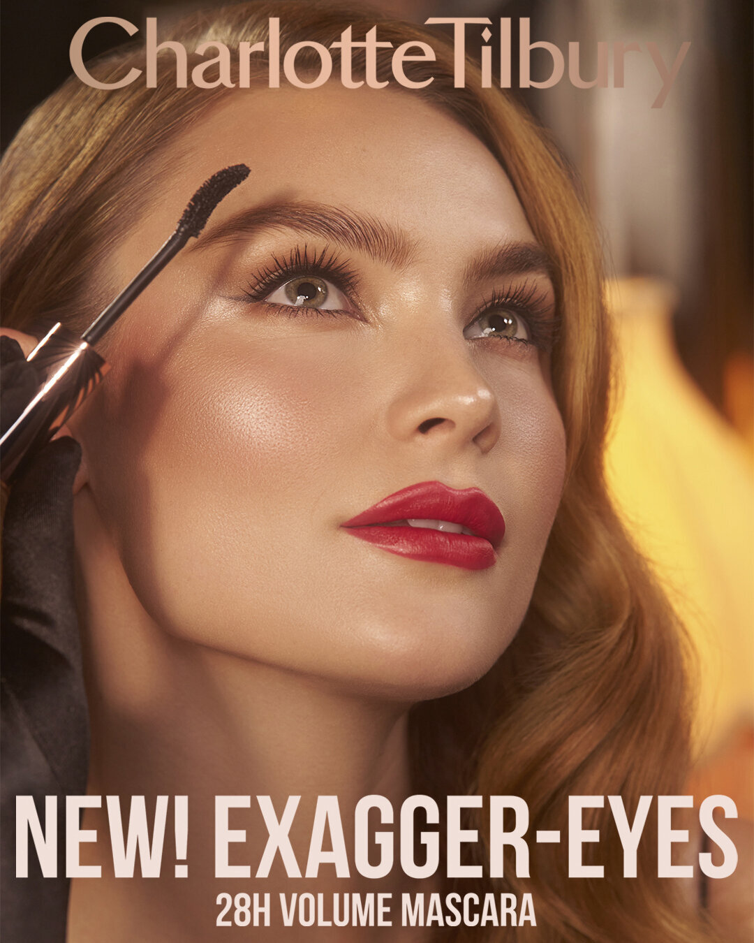 Charlotte Tilbury makeup shot with Autym Sanson, highlighting vibrant makeup.