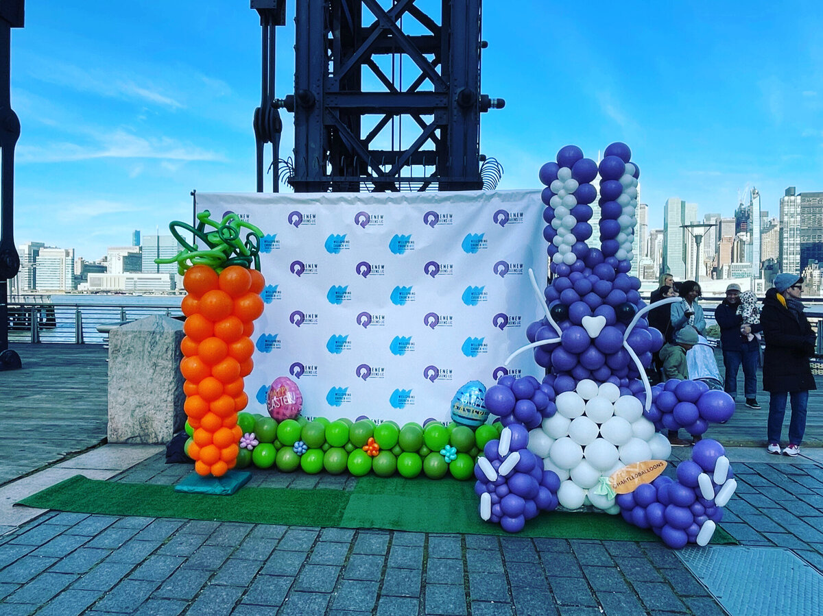 giant balloon sculpture and carrot