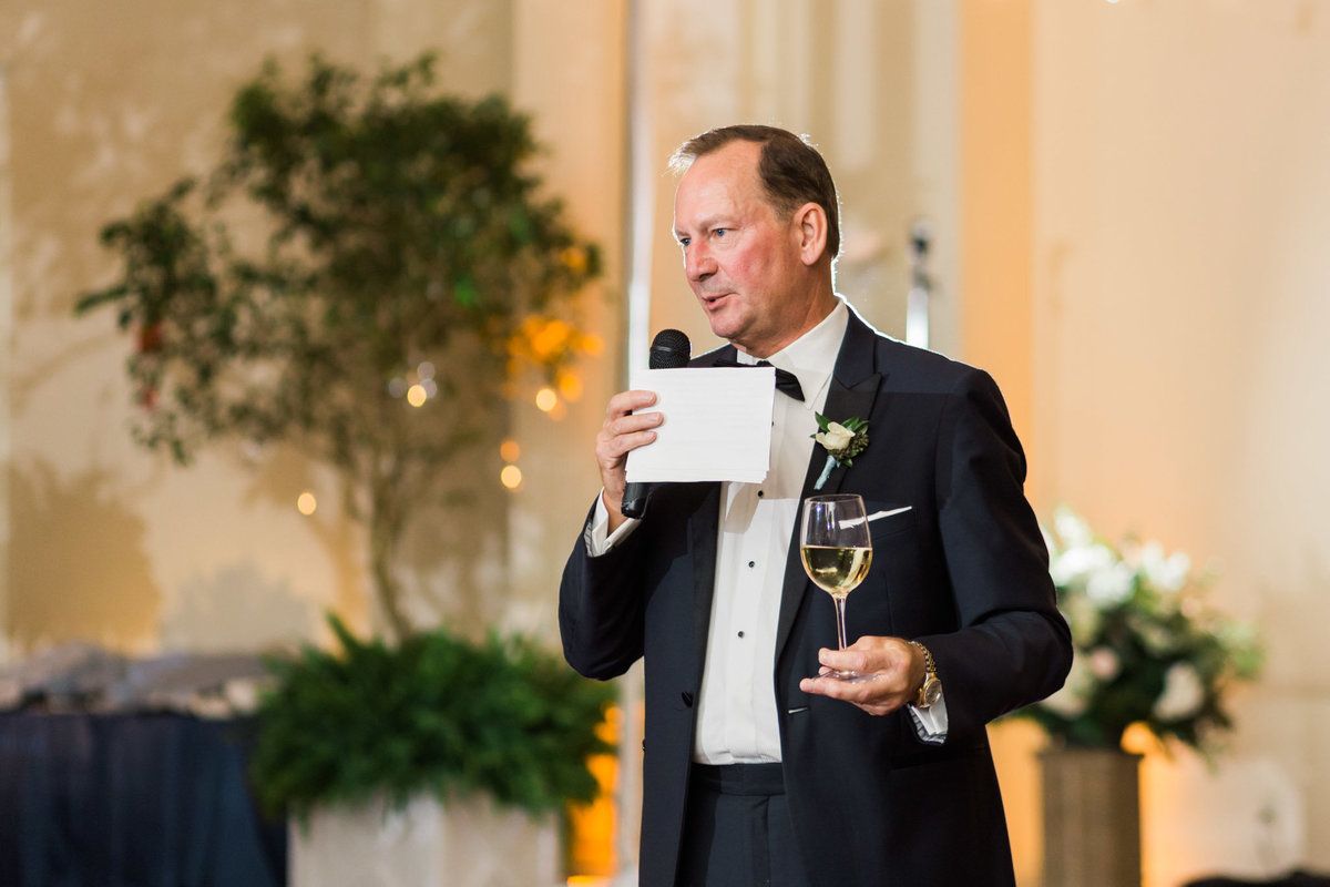 Father of the Bride speech. Photo by luxury destination wedding photographer Rebecca Cerasani.