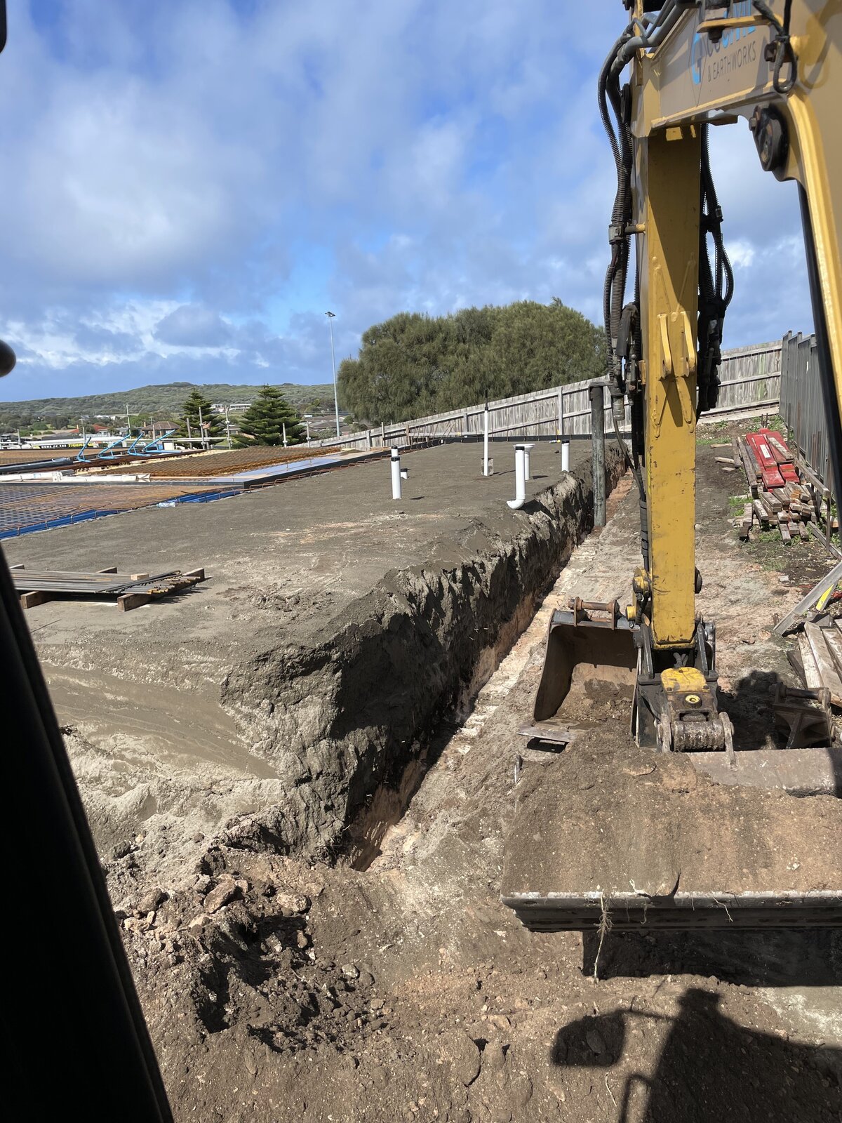 site cut excavation and footings