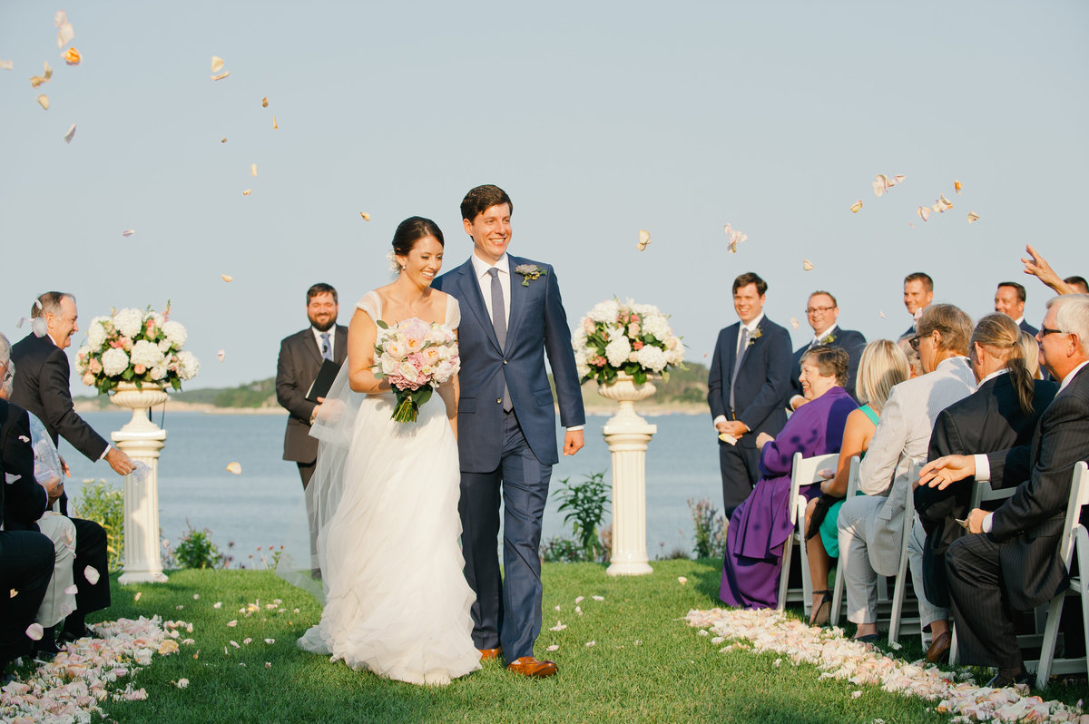 Bride and groom recessional