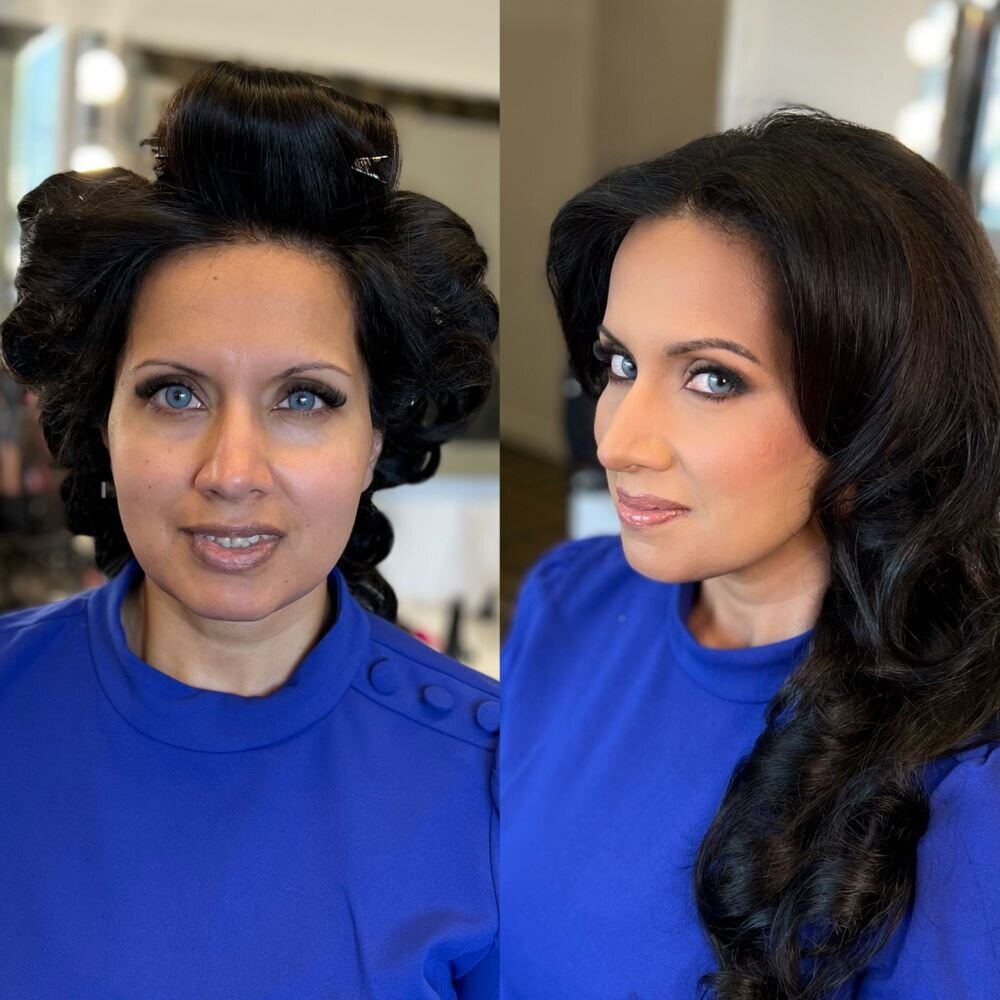 Bold eye makeup by Indian makeup artist in Ottawa