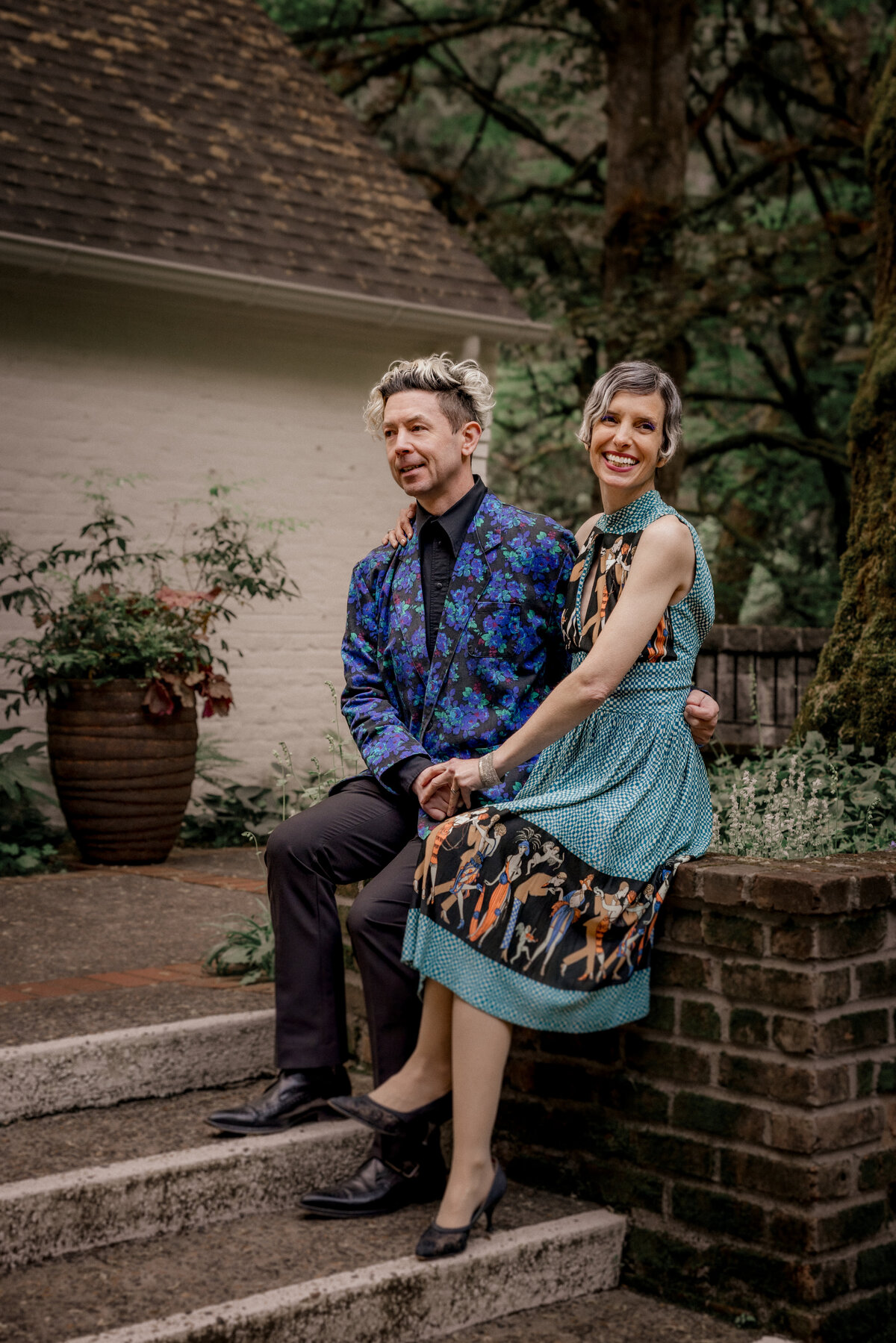Portland OR Vancouver WA PNW Engagement Wedding Photos Couples Photographer Leach Botanical Garden