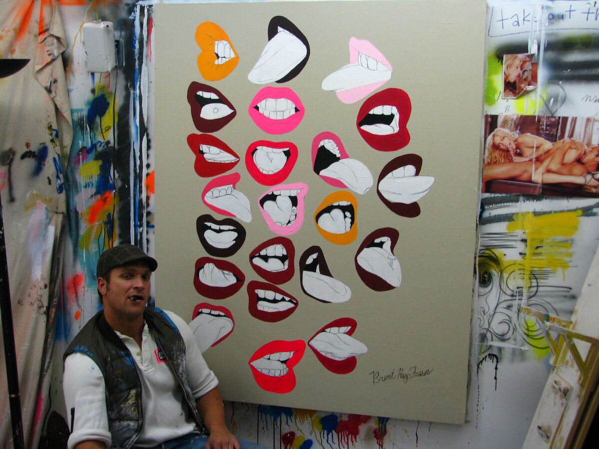 Brent Ray Fraser Poses Infront of Lips 2004