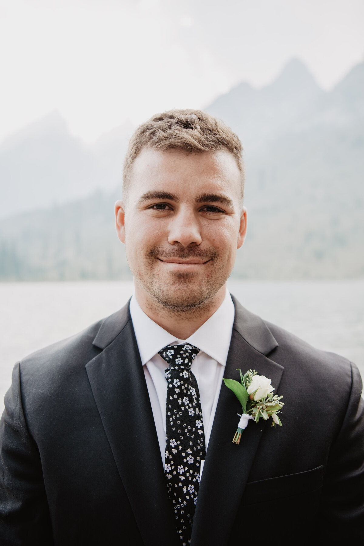 Jackson Hole Photographers capture groom portraits in Grand Teton
