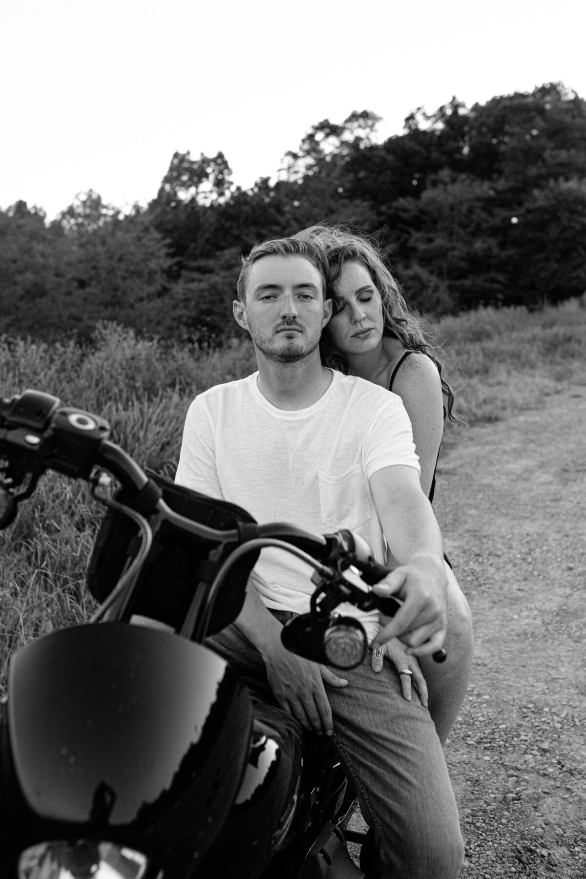 motorcycle-couple-black-and-white