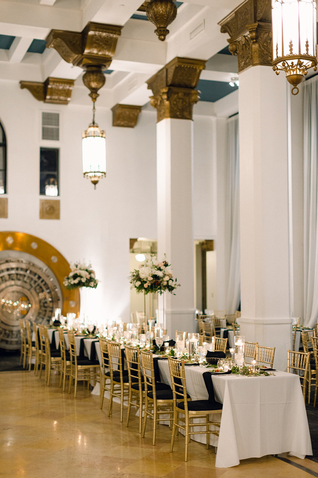Detail photo of The Noble wedding reception with vault in background