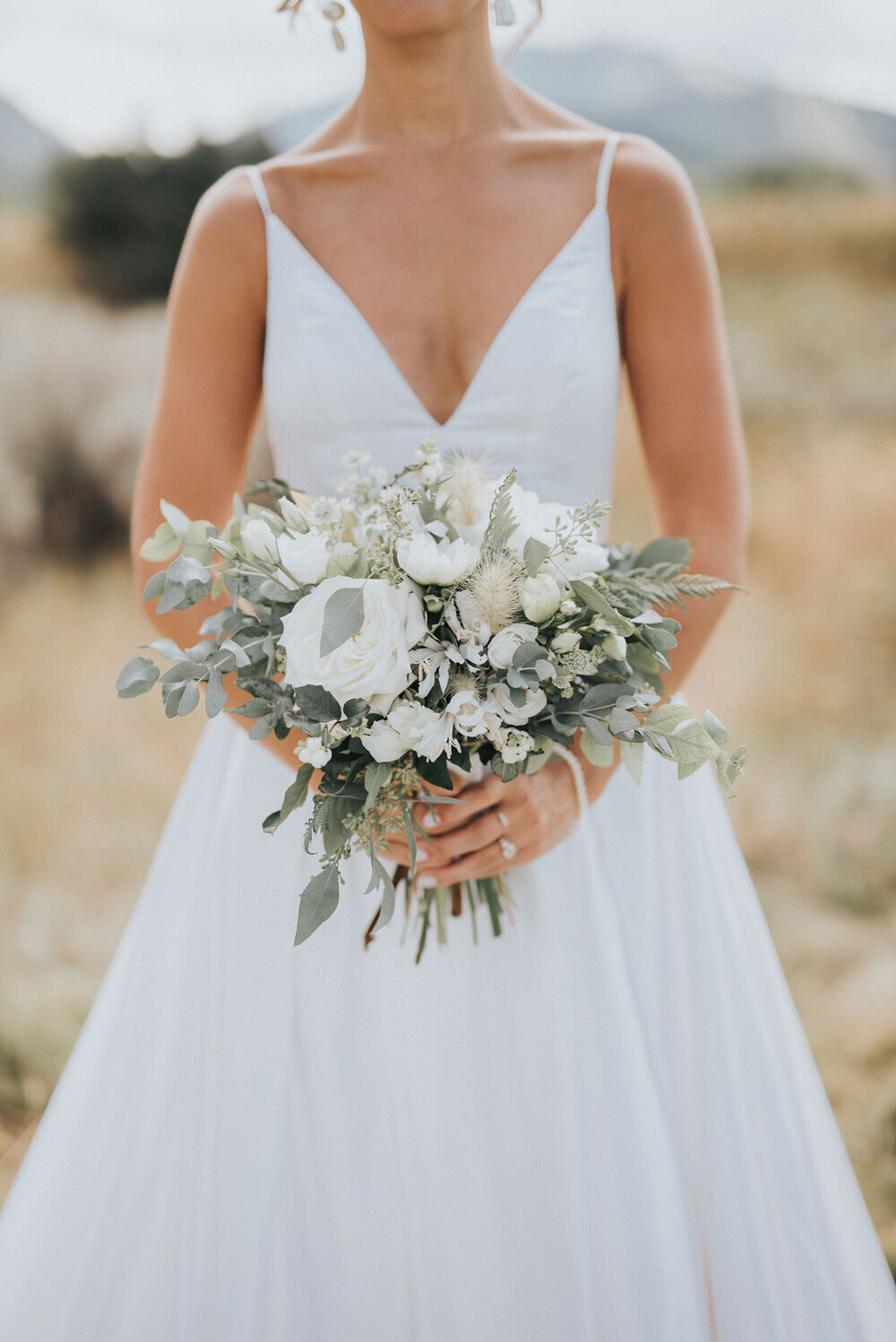 Custom all-white Bridal bouquet