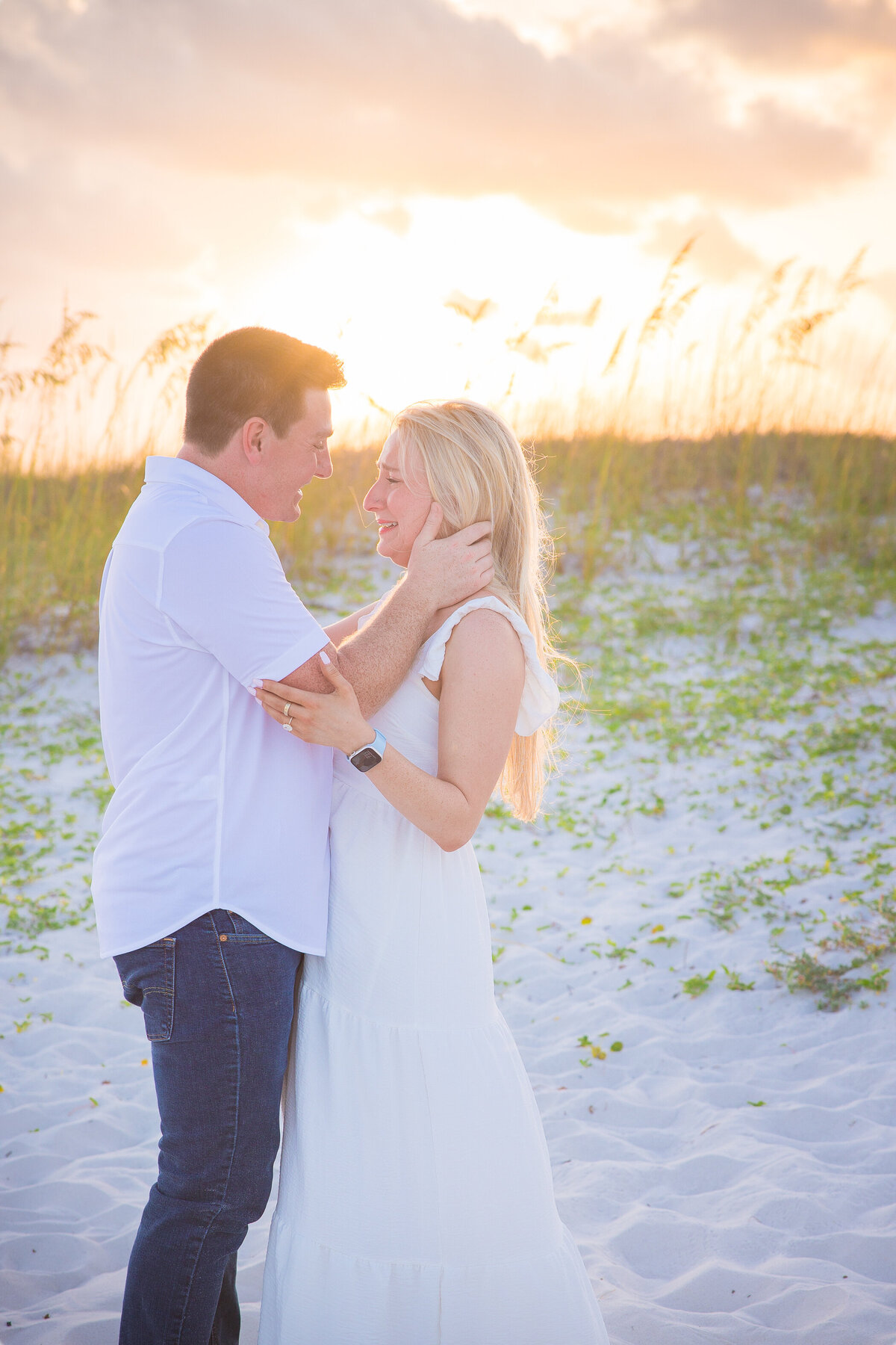 sweet embrace with girl and guy