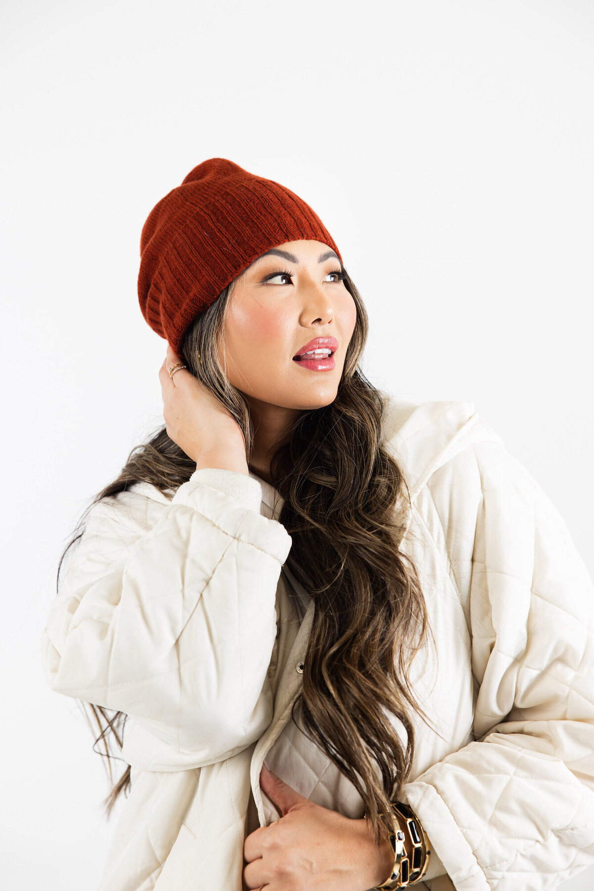 Coastal Cashmere Seattle Beanie Rust 1