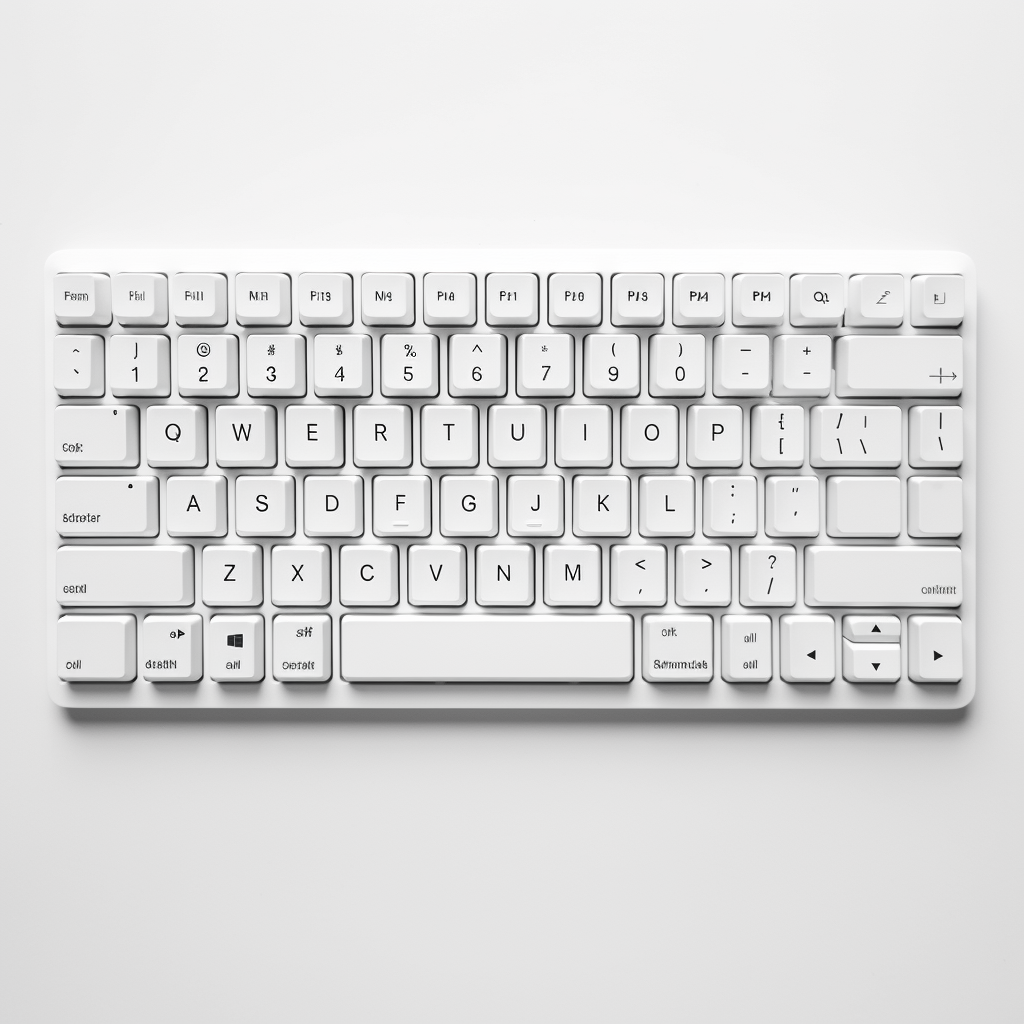 ygioots_photo_realistic_white_keyboard_top_view_--stylize_50__2b78e40c-f176-4509-b221-048338b0894e_0